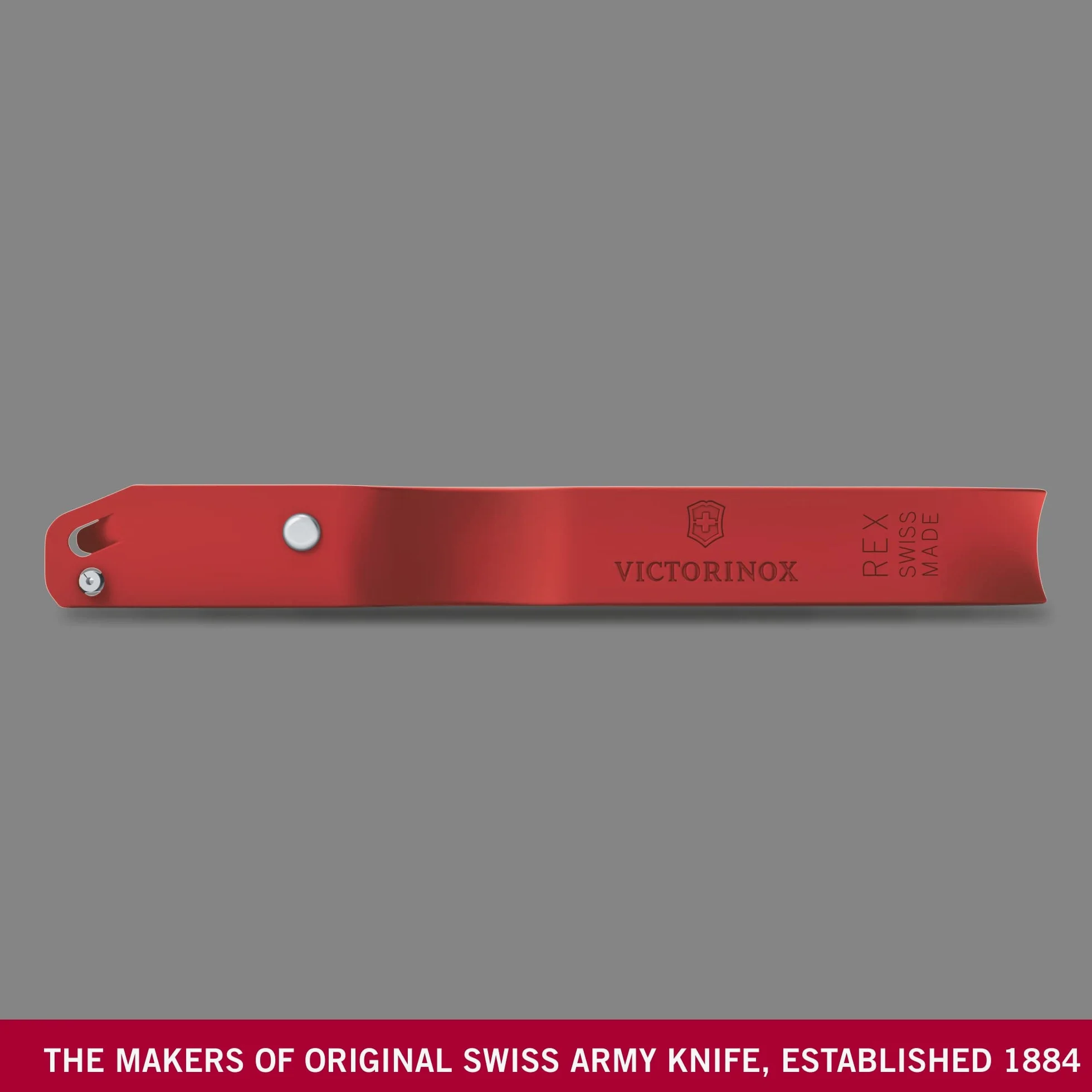Victorinox, 6.0900.1, Kitchen Utensils, Sparschäler, Extra scharfe Klinge, mit geradem Schliff, Aluminium-Griff, Rot, Made in Switzerland,