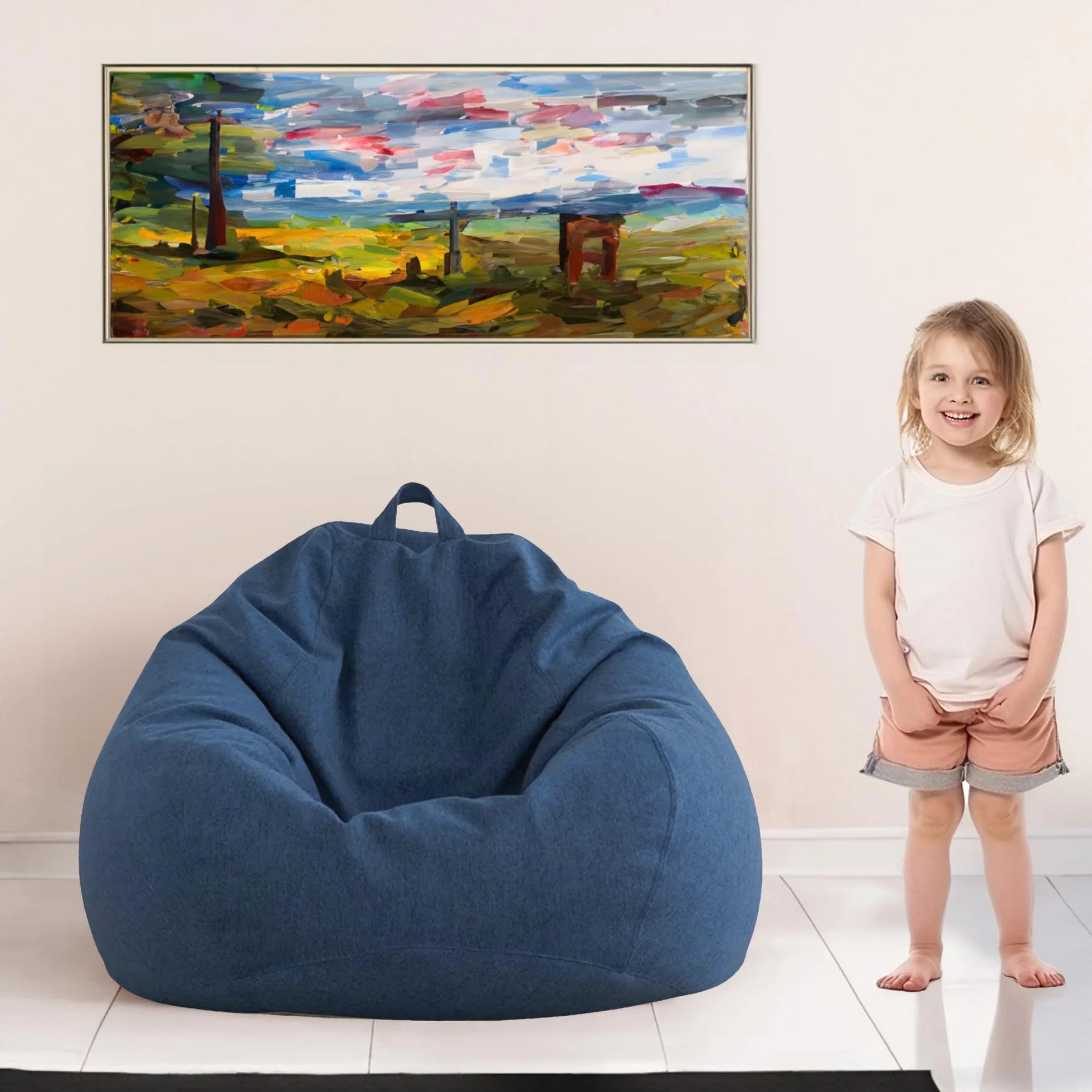 Pufa Worek Sako Siedzisko Pufa do Siedzenia 185L EPS Granatowa