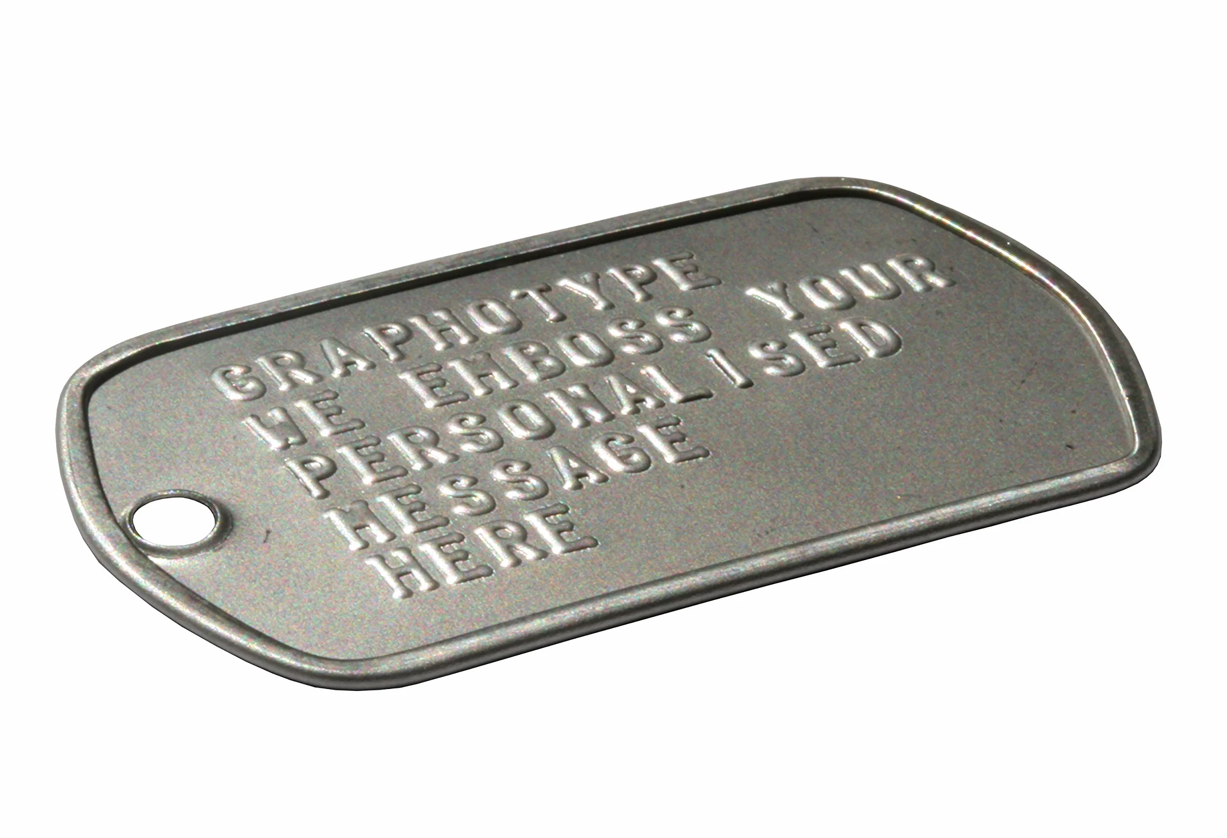 Nieśmiertelniki US Army ze stali nierdzewnej, 2 tłoczone repliki z łańcuszkami