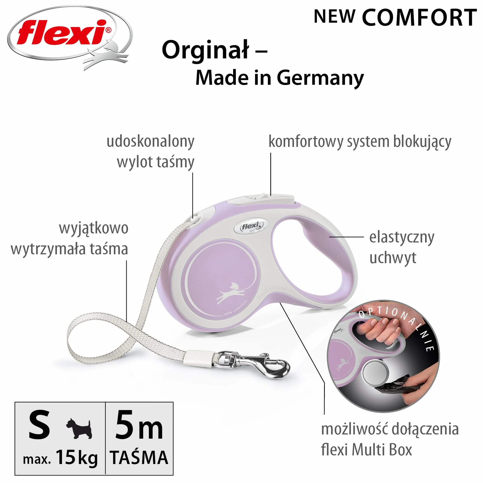 Flexi Taśma dla psów 5 m 15 kg
