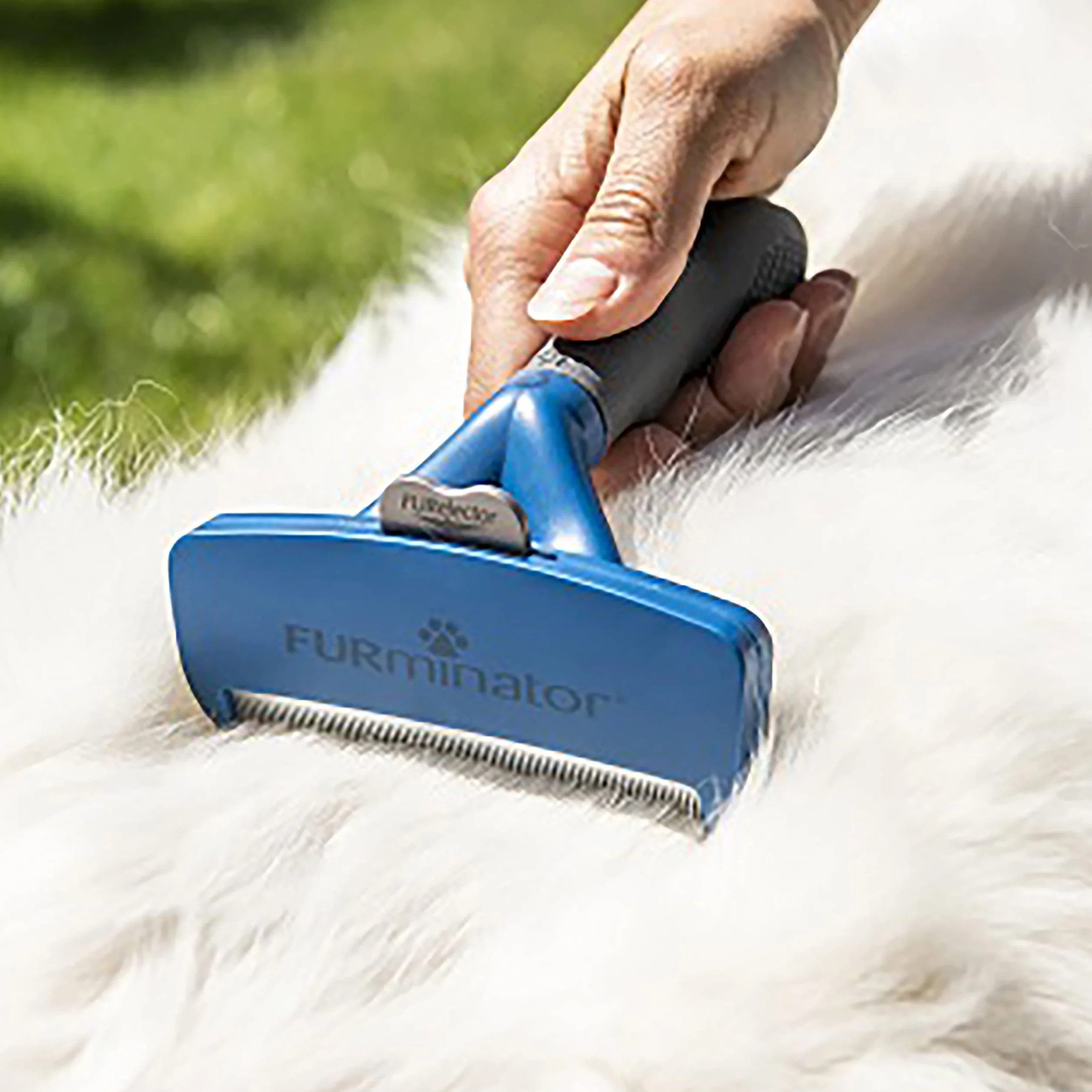Furminator T691657 Szczotka dla Psa, L, Szary/Granatowy