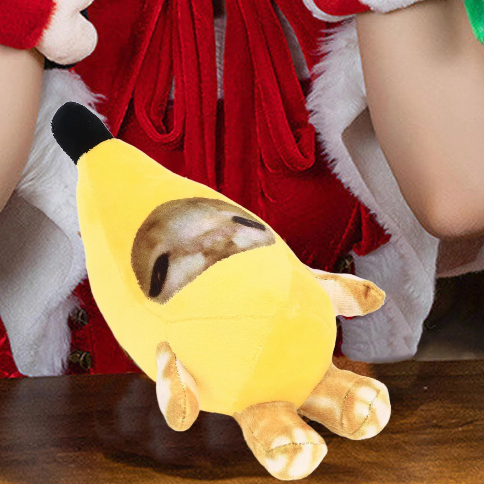 Pongnas Kot Bananowy Pluszowy Zabawka 30cm Wystrój Domu