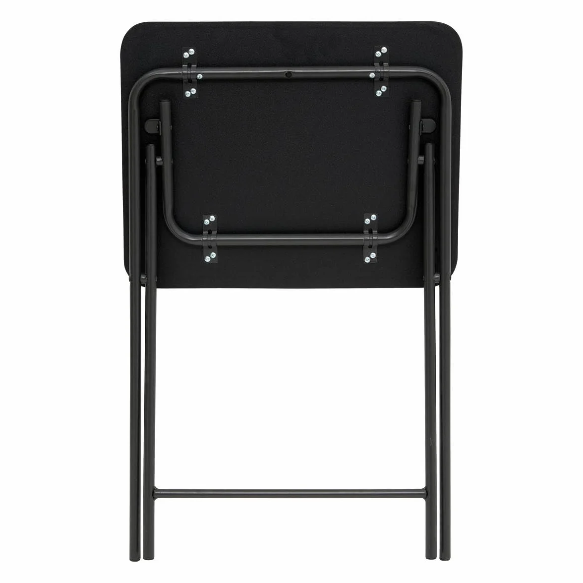 5five - Czarny składany stolik pomocniczy - L48 x D38 x H65 cm - Metalowa rama - do małej przestrzeni, balkonu, studia, salonu, sypialni
