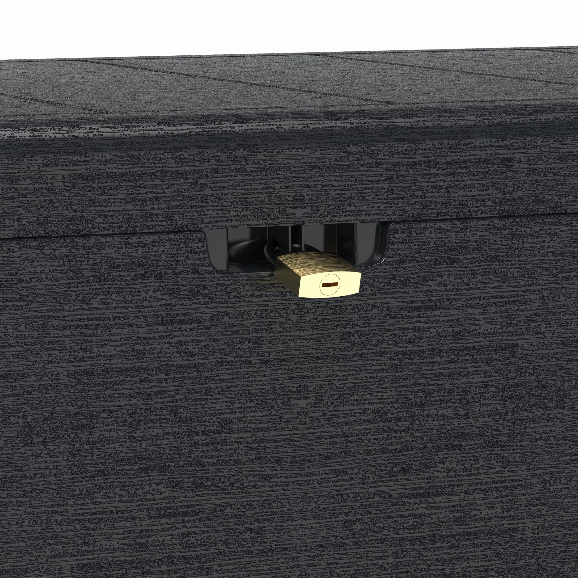 Duramax Cedargrain Durabox 270 litrów/71 galonów pojemnik do przechowywania, Organizer na meble ogrodowe, plastikowe pudełko na poduszki, pudełko na patio, ciemnoszary