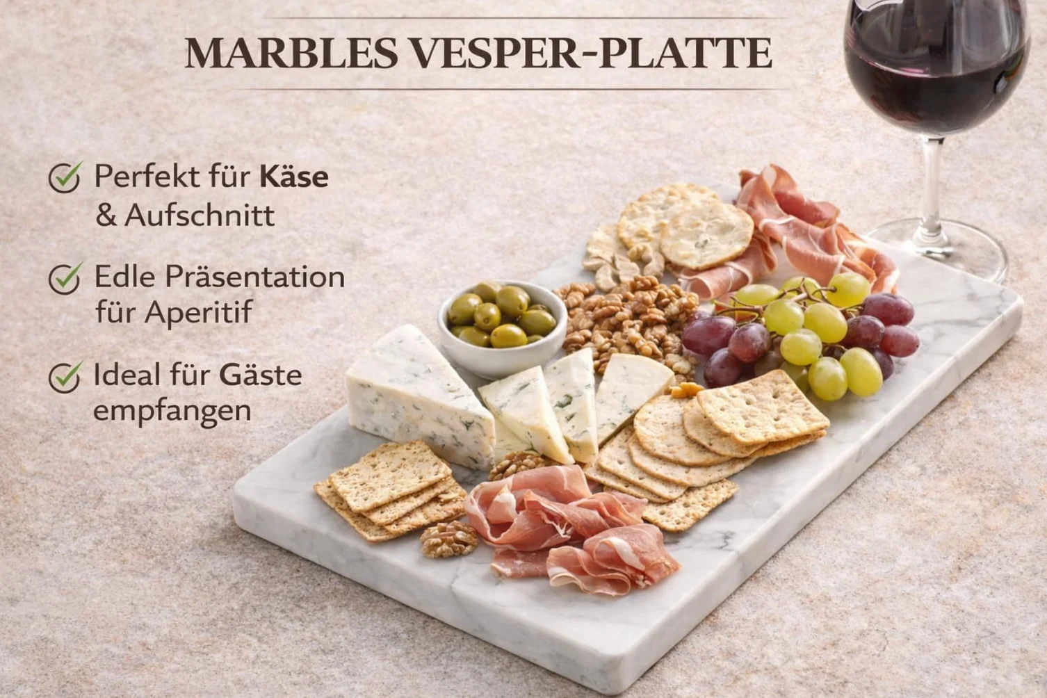 Little Marble Table – deska do krojenia z białego marmuru, 30,5 x 20,3 cm, elegancka taca do kuchni, sushi, sera, aperitifów, włoski design, wyprodukowano we Włoszech