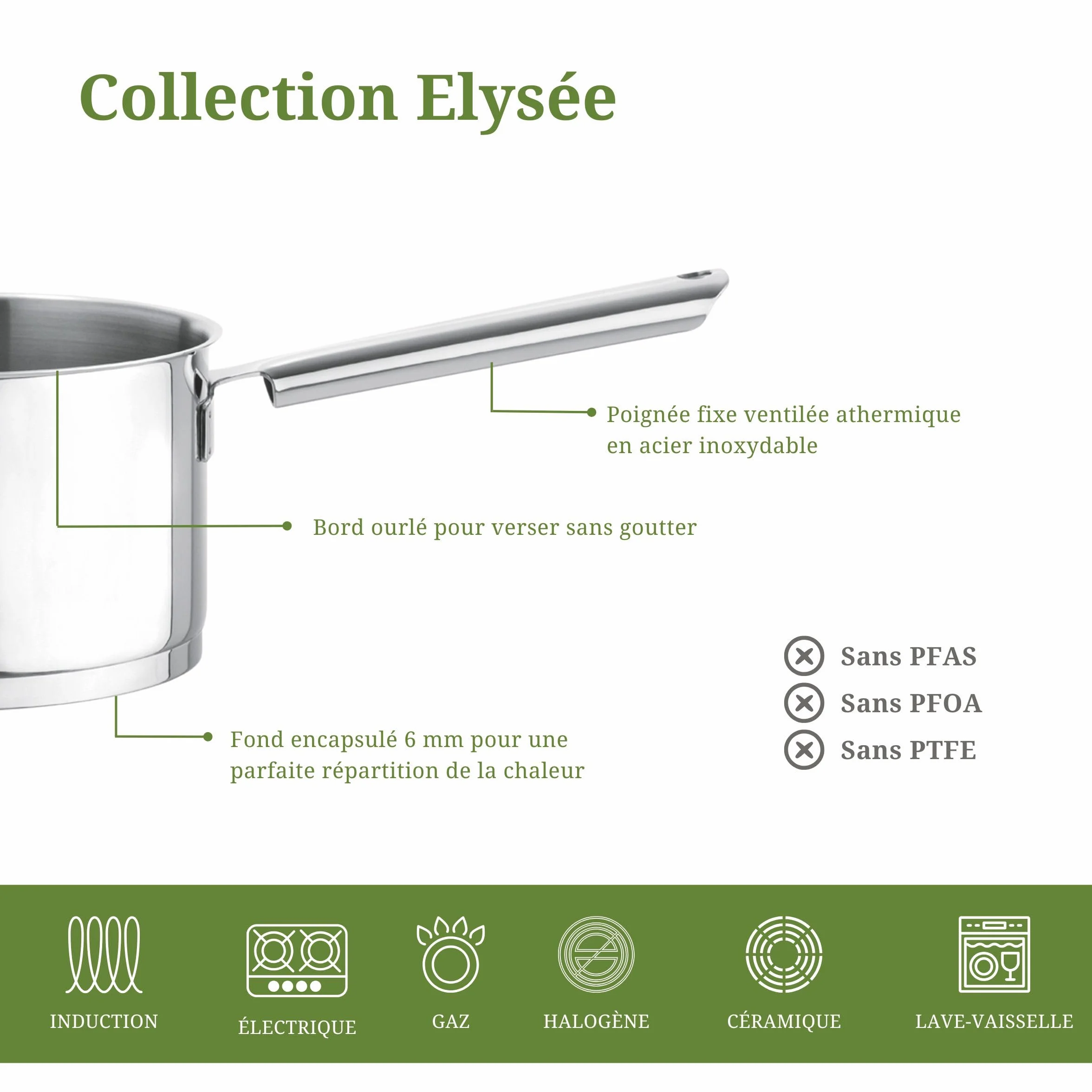 Cuisinox Elysée C61500WX13892 uniwersalny parowar, 20/22/24 cm, stal nierdzewna
