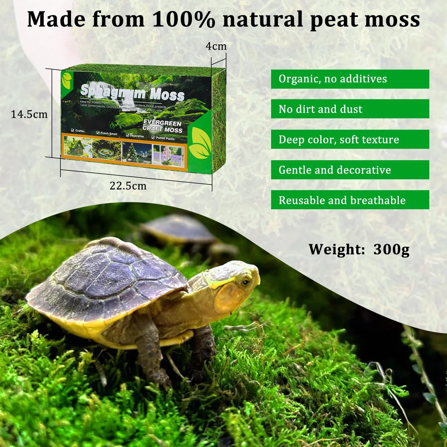 Mech sphagnum 300 g torfowiec naturalny do storczyków terrarium