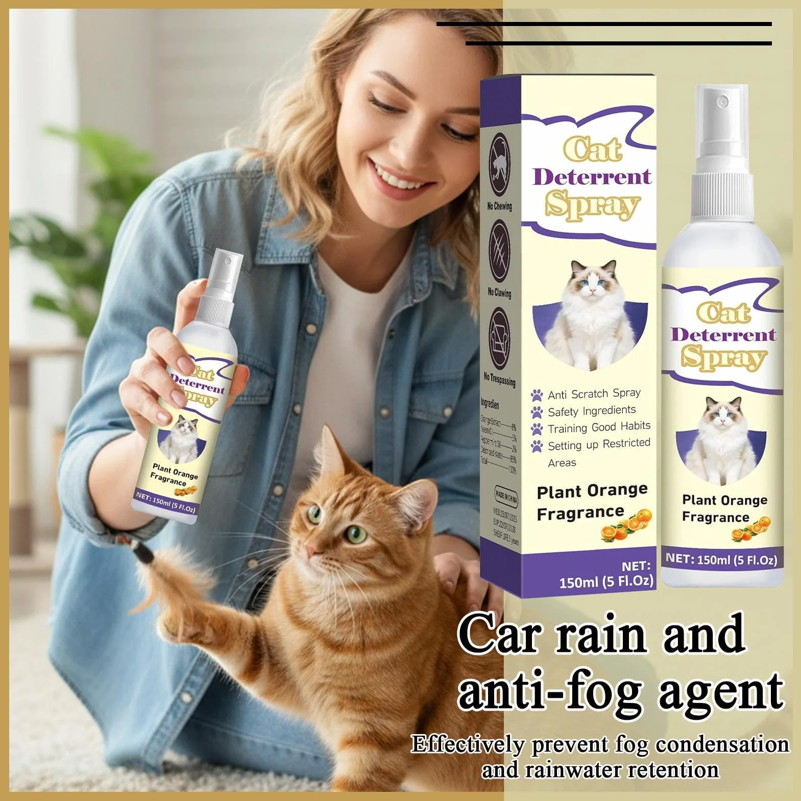 Spray Przeciw Drapaniu Dla Kotów - Środek do Szkolenia Zachowania Zwierząt Domowych