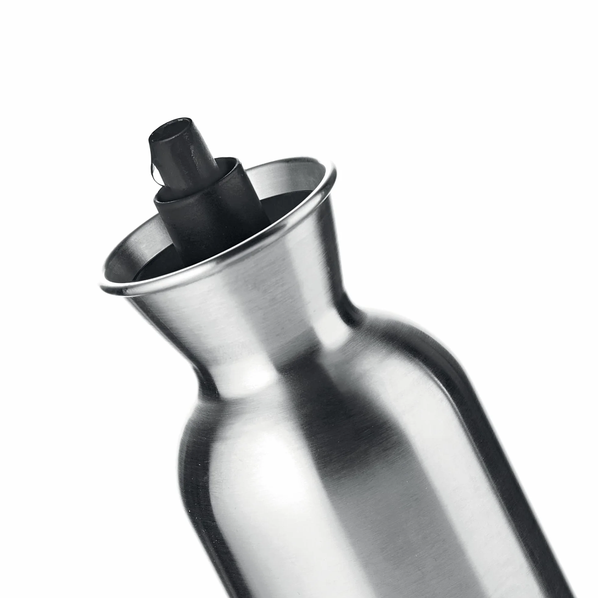 Guzzini - Kitchen Active Design, PERFECT DRESSING STEEL, Butelka na olej/oct ze stali nierdzewnej - Czarny, Ø 6 x h19,5 cm | 330ml - 11720010