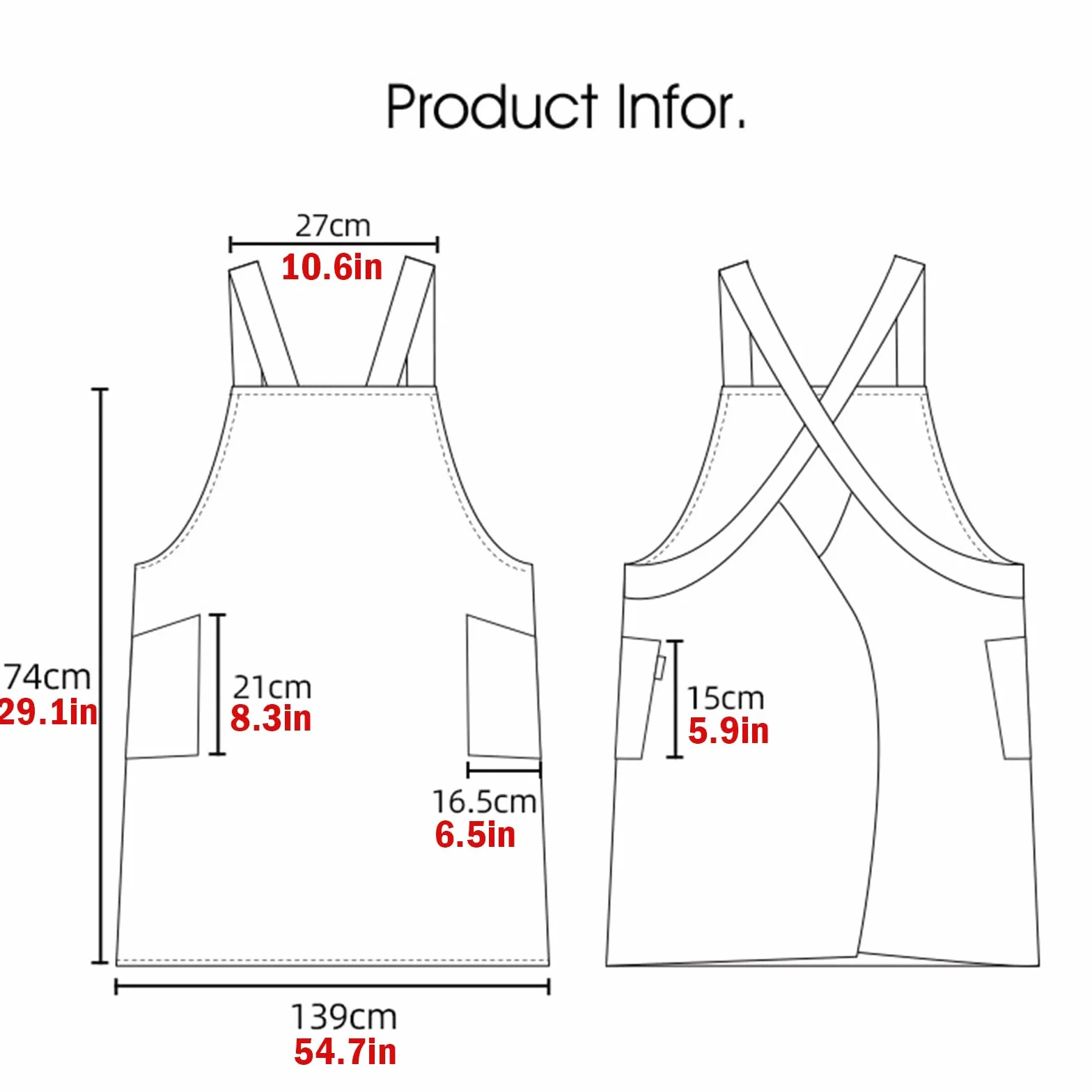 Fartuchy Damski, Bawełniane, Styl Japoński, Fartuch Kuchenny Damski, Do Kuchni, Restauracji, KawiarniGrey,One Size
