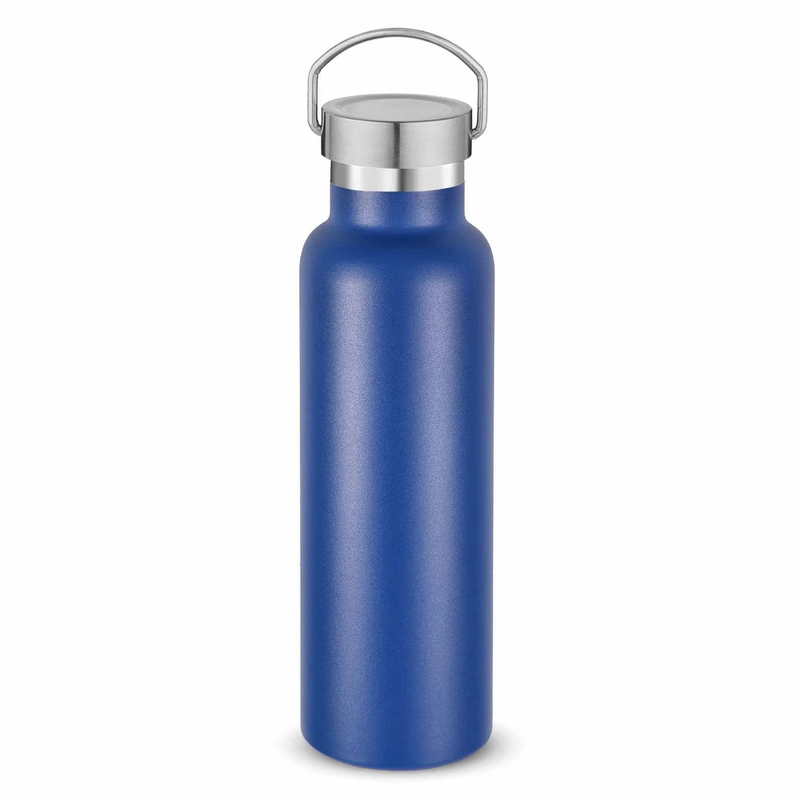 Volhoply Butelka 600 ml, stal nierdzewna, z podwójnymi ściankami, izolowana próżniowo, dla dzieci, metalowa, szczelna, na wodę, do uprawiania sportu, szkoły, na zewnątrz (morska)