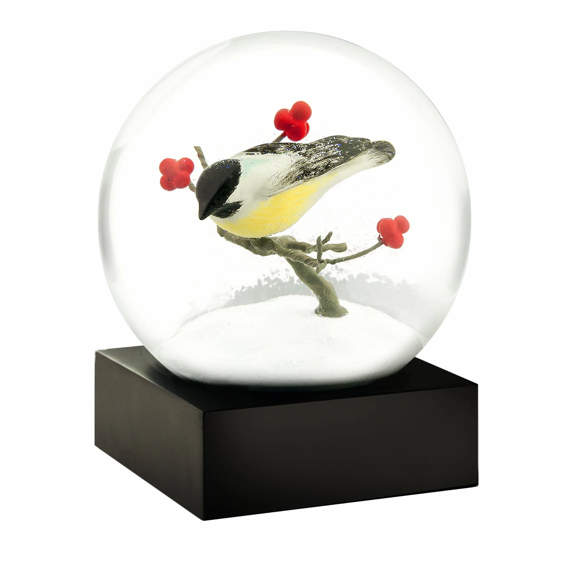 CoolSnowGlobes Sikorka czarna głowa kula śnieżna