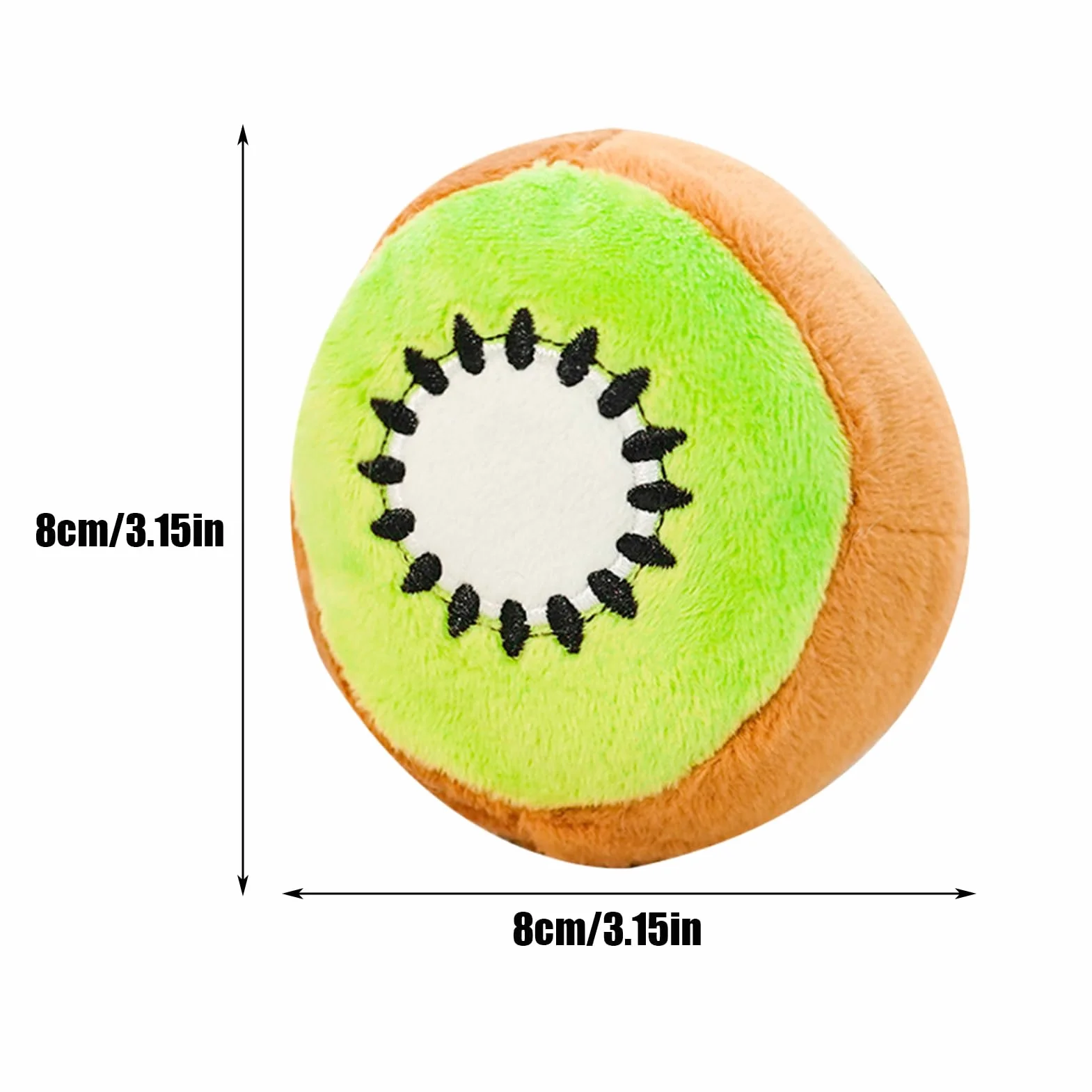Squeaky Dog Toys, Chew Toys with Fruit Design for Mental Enrichment & Training