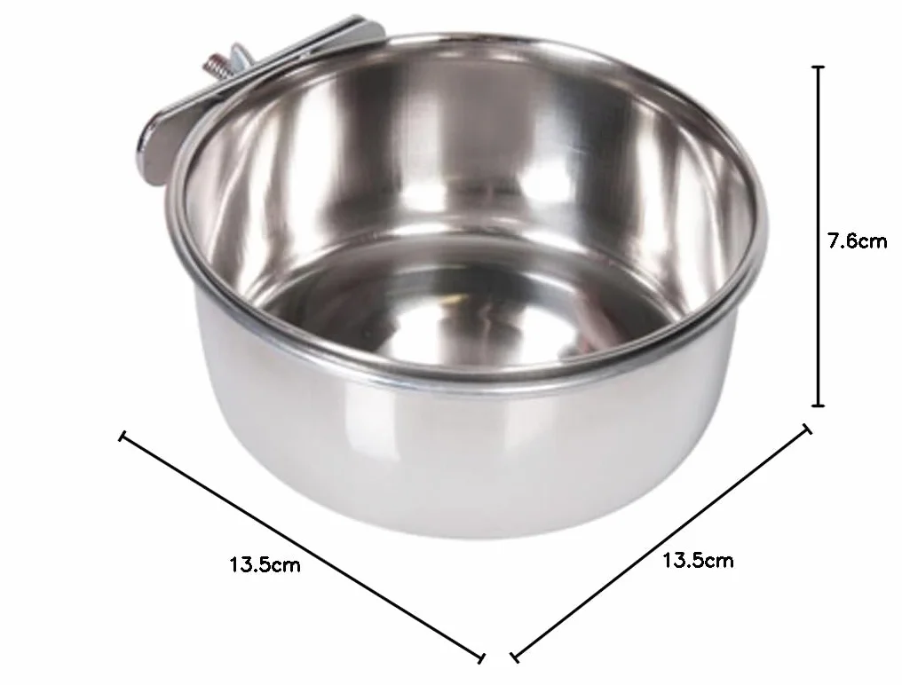 Karlie Miska klatkowa z mocowaniem śrubowym dla gryzoni stal nierdzewna srebrna 290 ml 10 cm