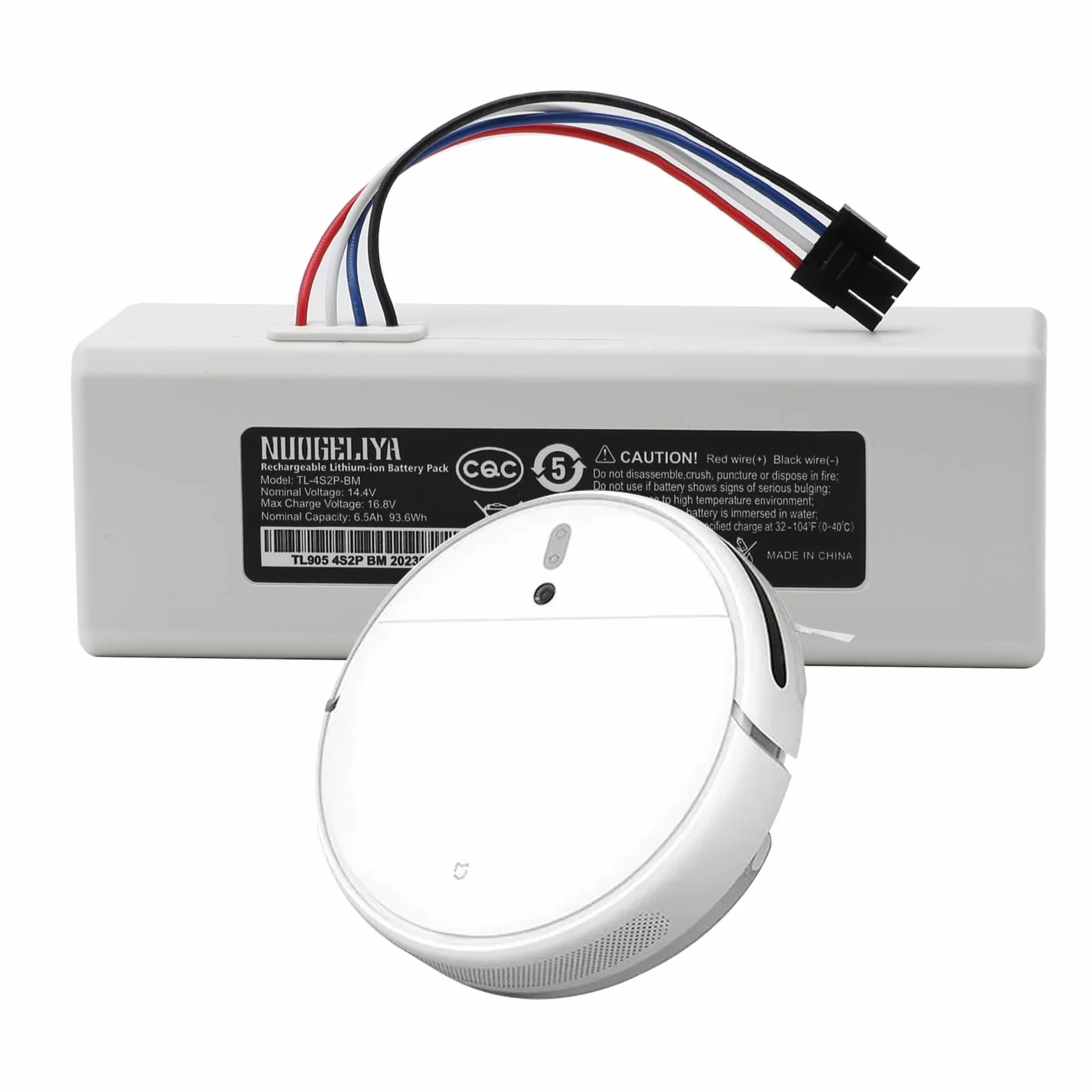 NUOGELIYA Xiaomi Mijia 1C Stytj01zhm robot odkurzający 14,4 V 6500 mAh Li-ion akumulator zastępczy