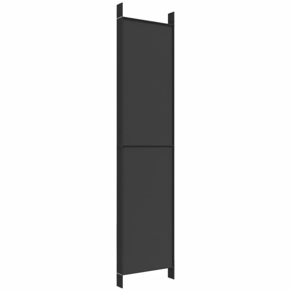 vidaXL Parawan 6-panelowy, czarny, 300x220 cm, tkanina
