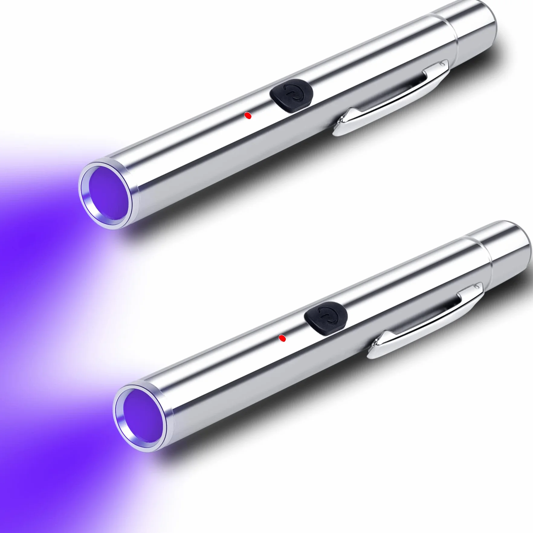 LEAGY latarka UV 365 nm 2-pak ładowana przez USB do wykrywania pleśni grzybów plam fluorescencyjnych