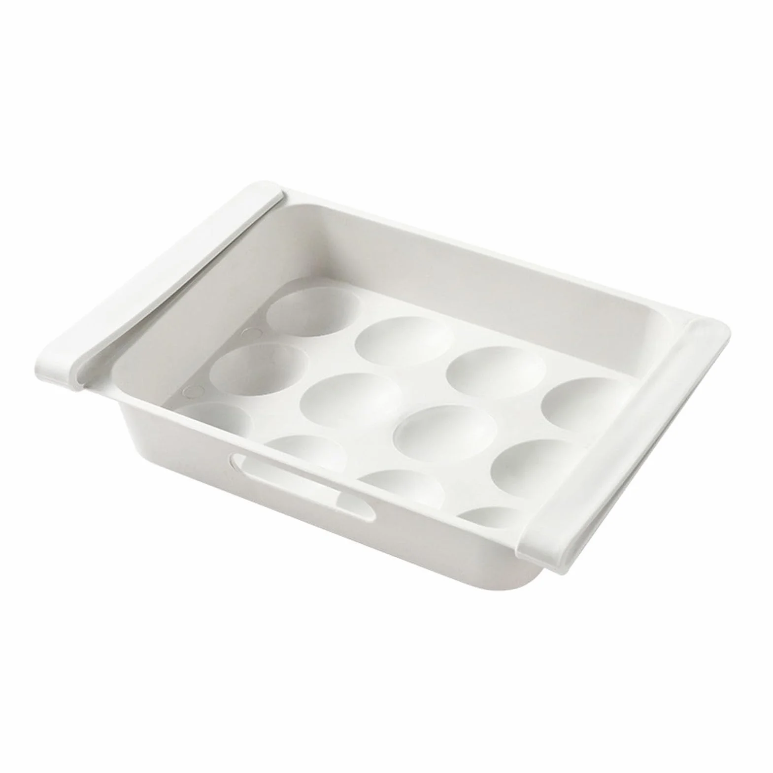Jeffergarden Organizer na Jajka, Plastikowy Pojemnik na lodówkę z 12 Siatkami do Przechowywania żywności, Wydajna Organizacja Lodówki i Zachowanie świeżości do Użytku w Kuchni