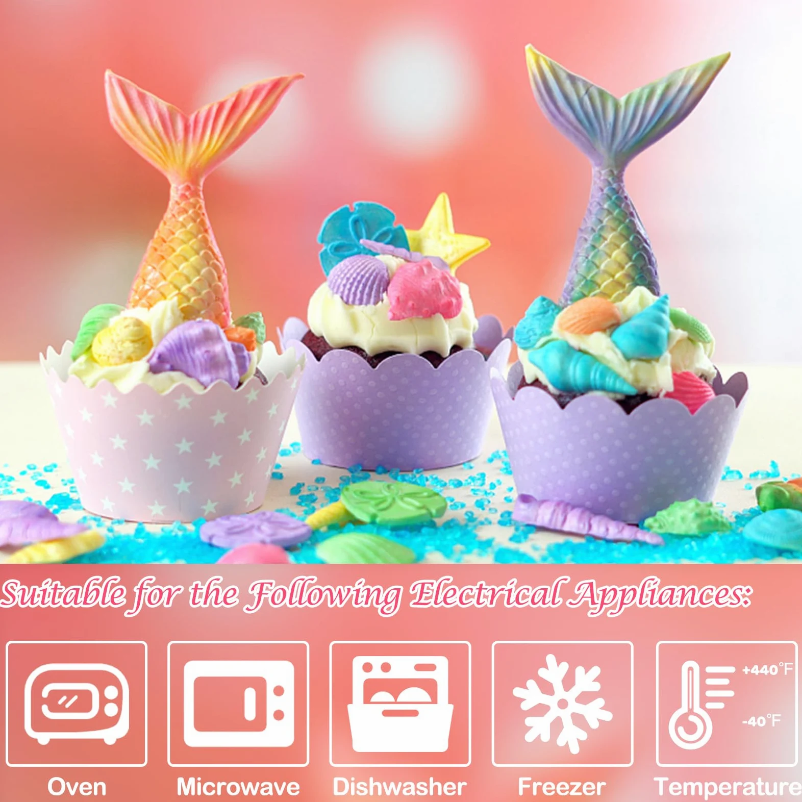4 Silikonowej Formy Syrenkowej, 3d Forma Do Fondantu Z Morskimi ZwierzęTami | Formy Silikonowe Syrenek, Diy Forma Do Fondantu ZwierzęTa Oceaniczne, DużE Formy Silikonowe Do Ciast Na Ciasto