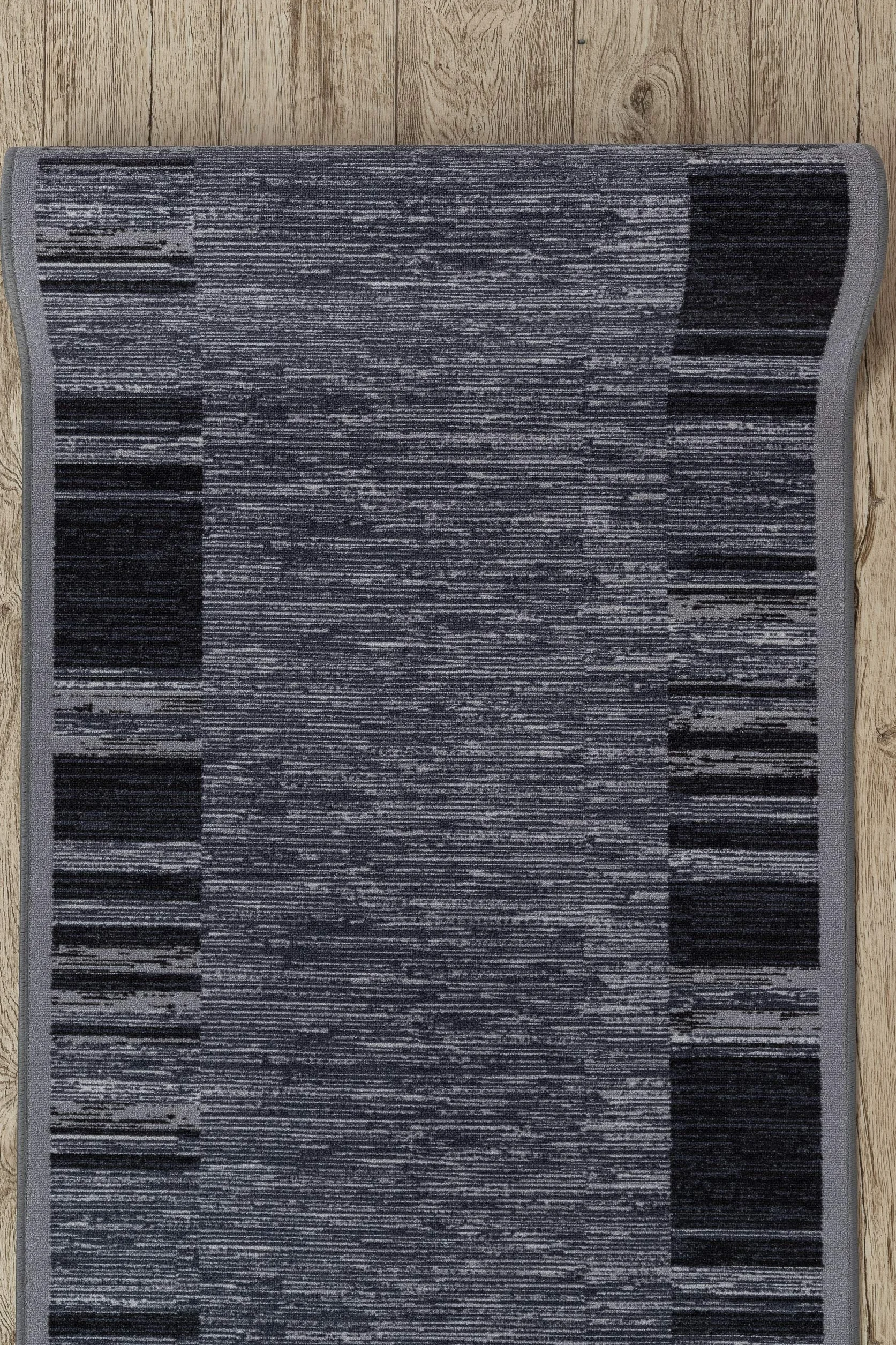 rugsx Adagio antypoślizgowy bieżnik dywanowy szary - nowoczesny krótki włos do kuchni, korytarza i salonu, towar sprzedawany na metry, 80x110 cm