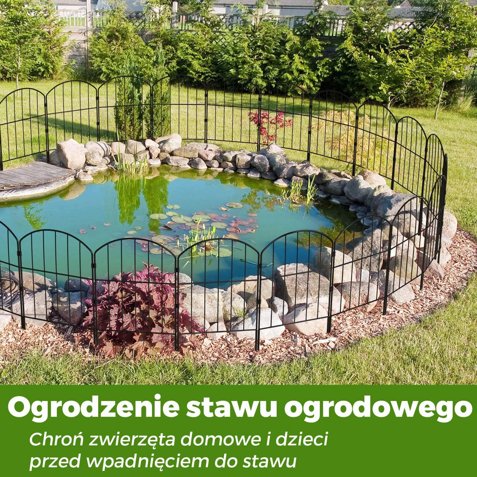 Ogrodzenie ogrodowe, 10 sztuk, kompletny zestaw dekoracyjny, metalowy płot wtykowy, łuk, płot ogrodowy, metalowe elementy ogrodzenia, ogrodzenie dla psów (łuk górny-B)