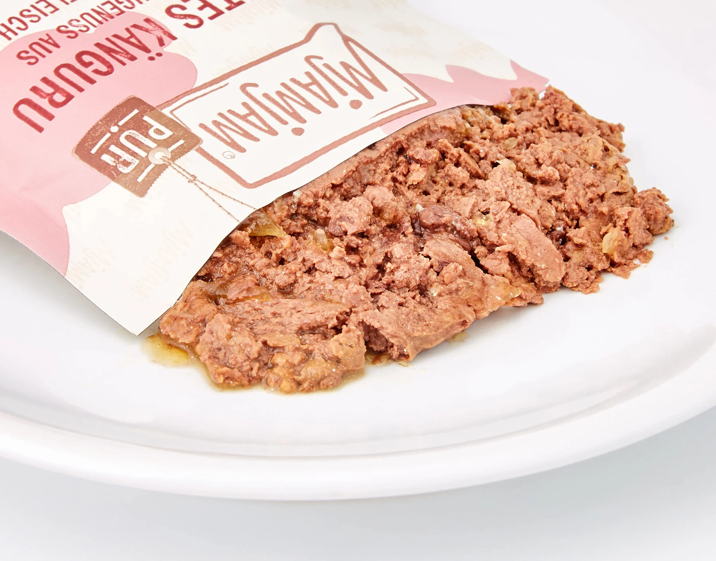 MjAMjAM Mokra karma Premium dla kotów Quetschie Mięso z kangura 12 x 125g bezzbożowa