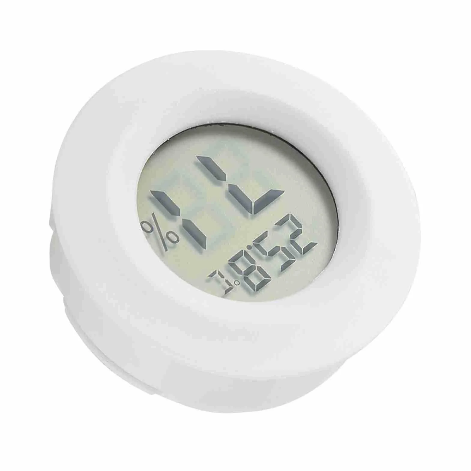 Bewinner Mini Cyfrowy Termometr LCD Higrometr do Terrarium -50℃~70℃ 45mm Biały