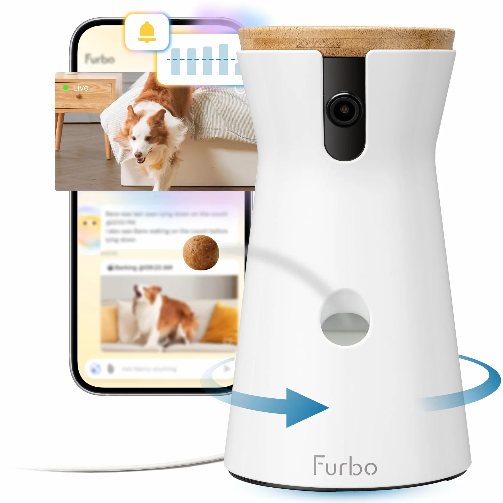 Furbo Kamera dla psów 360° z pakietem bezpieczeństwa w domu