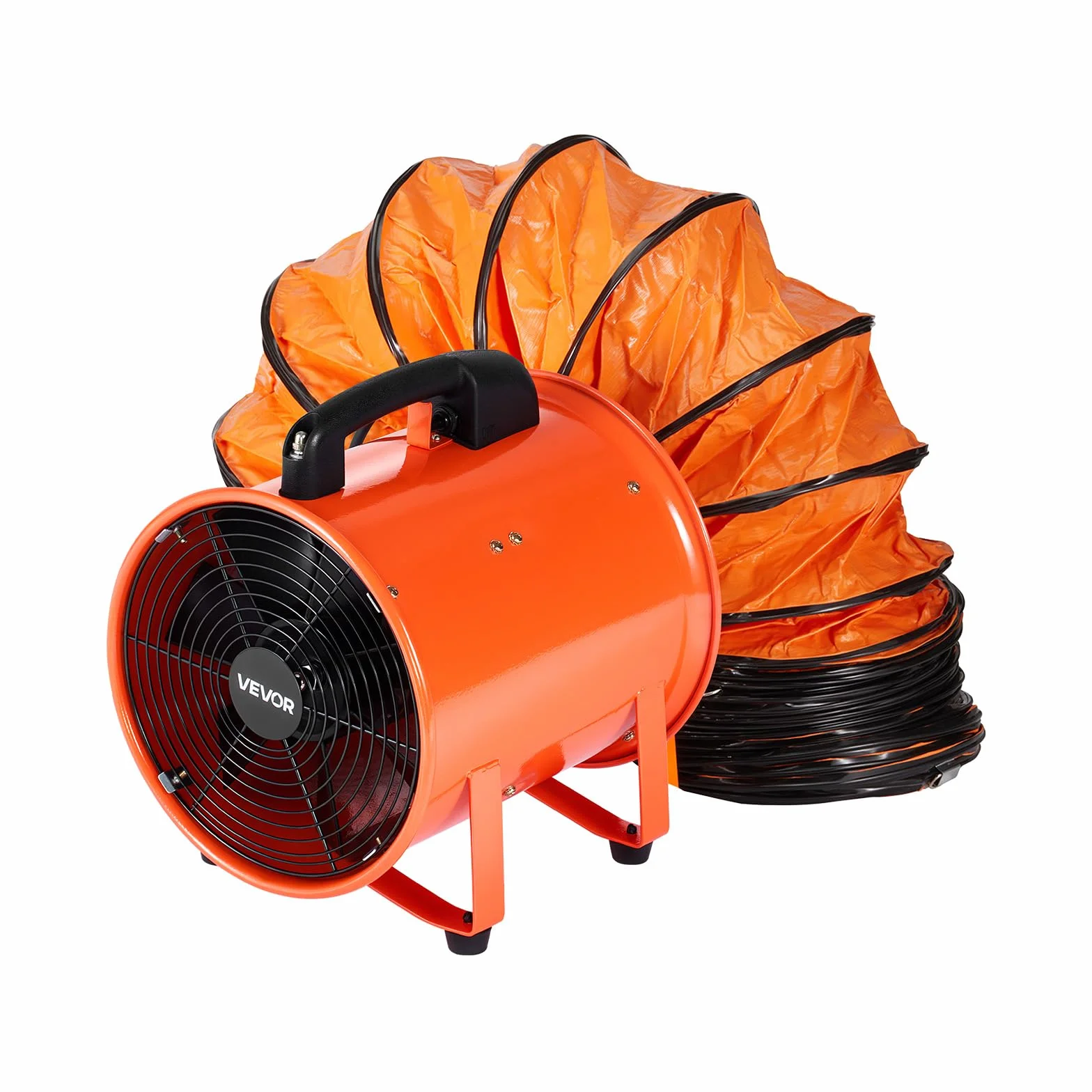 VEVOR Wentylator budowlany 365 W AC 2810 obr./min, dmuchawa budowlana 1214 l/s (2574 CFM), wentylator osiowy 10 m, dmuchawa osiowa, 79 dB, poziom hałasu, wentylator przemysłowy IP44