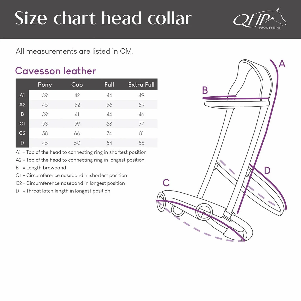 Qhp Cavesson Leather Czarny Full
