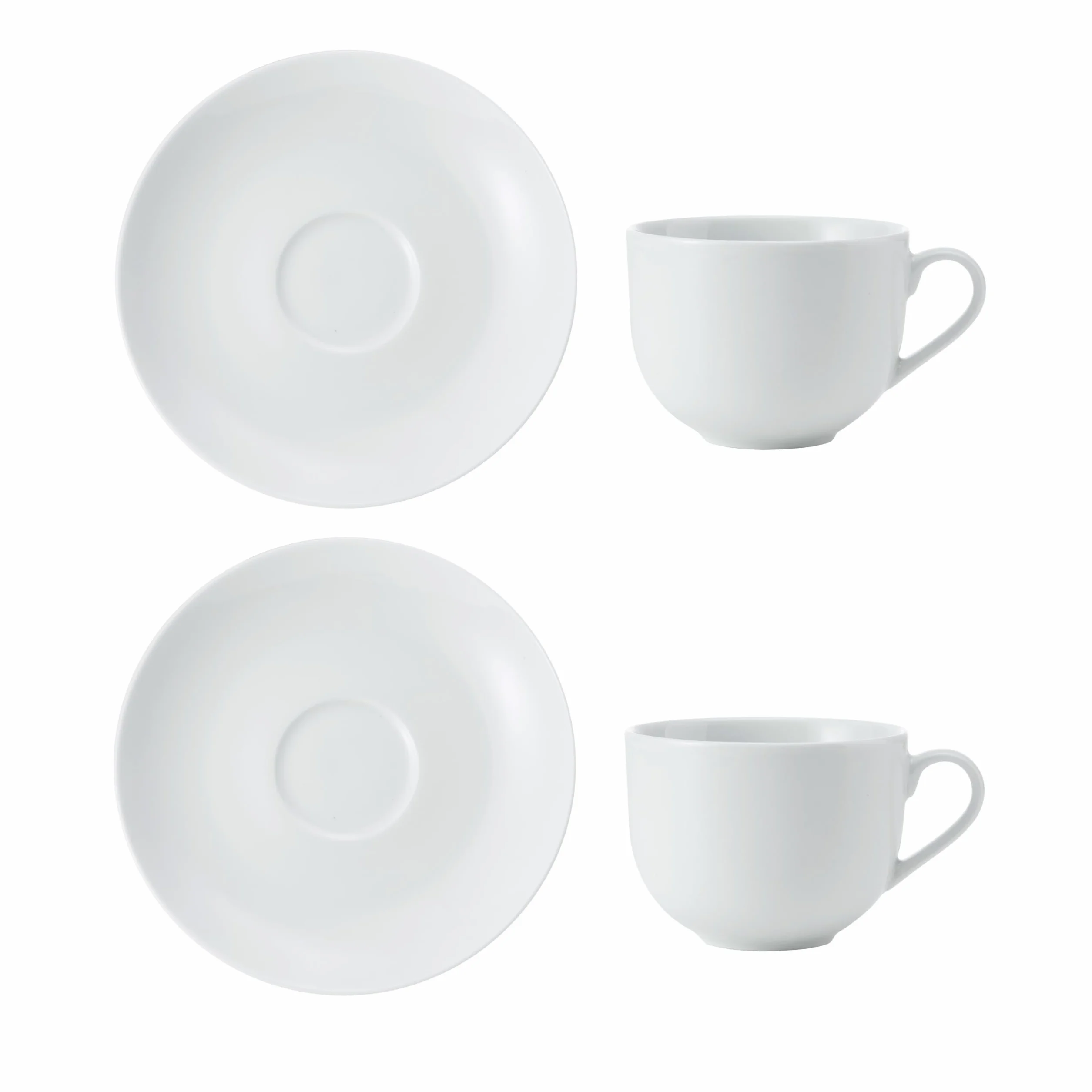 Mikasa Chalk 2-częściowy porcelanowy zestaw filiżanek i spodków do herbaty, białe filiżanki i spodki, 220 ml | porcelanowe filiżanki i spodki | można myć w zmywarce i używać w kuchence mikrofalowej
