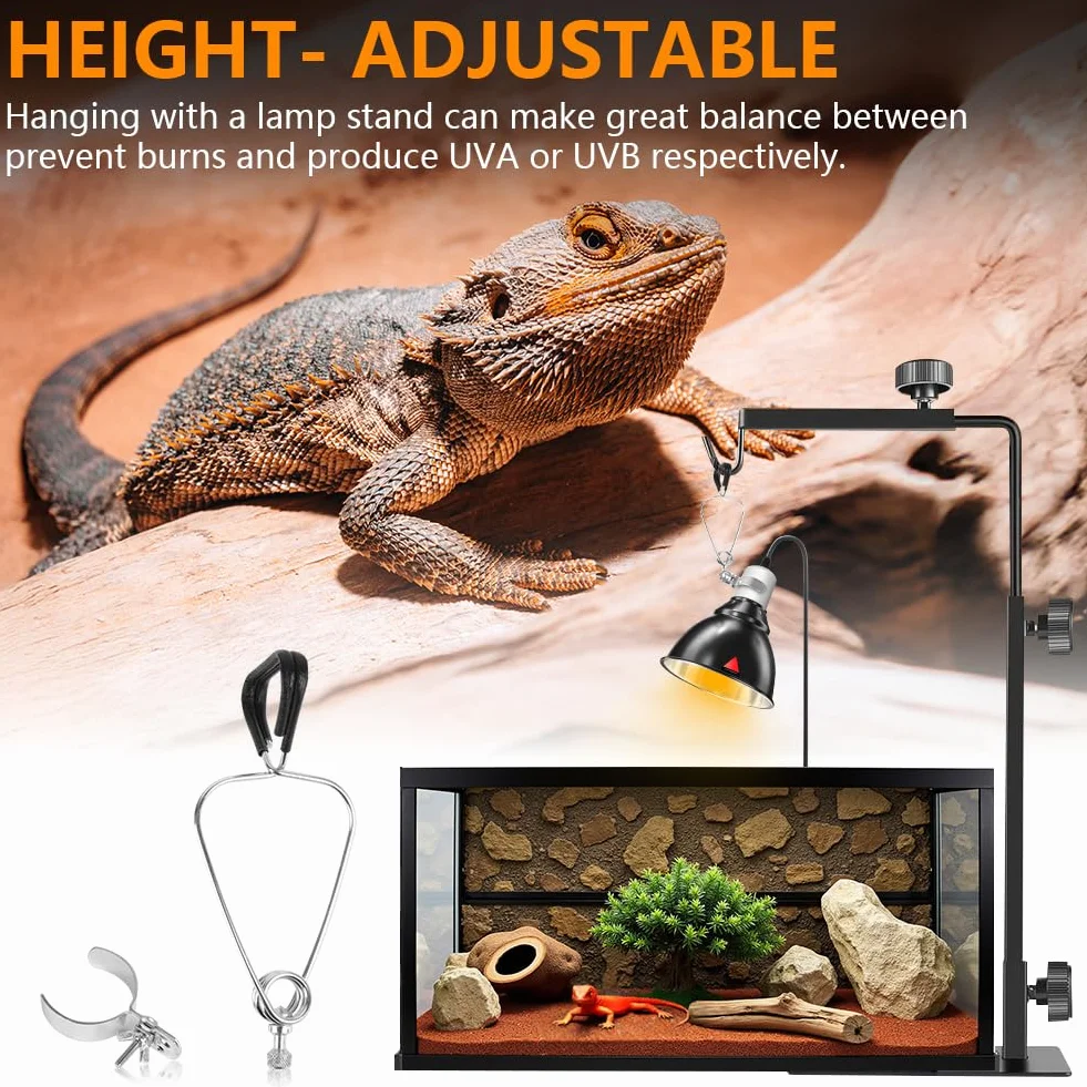 HOTUT Reptile Dome Terrarium, aluminiowa lampa reflektorowa E27 15 cm 100 W