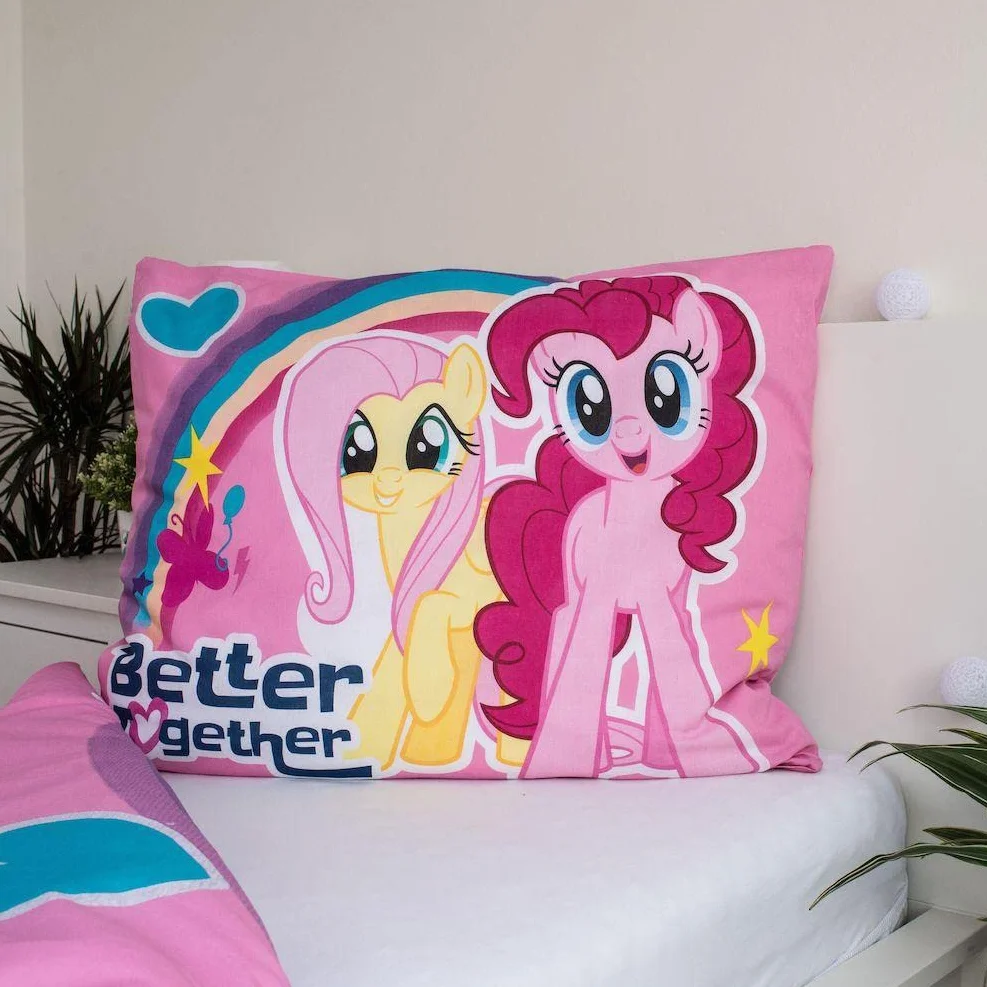 My Little Pony Pościel Besties Twilight Sparkle i Rainbow Dash 140 x 200 + 70 x 90 cm, 100% bawełna, z zamkiem błyskawicznym