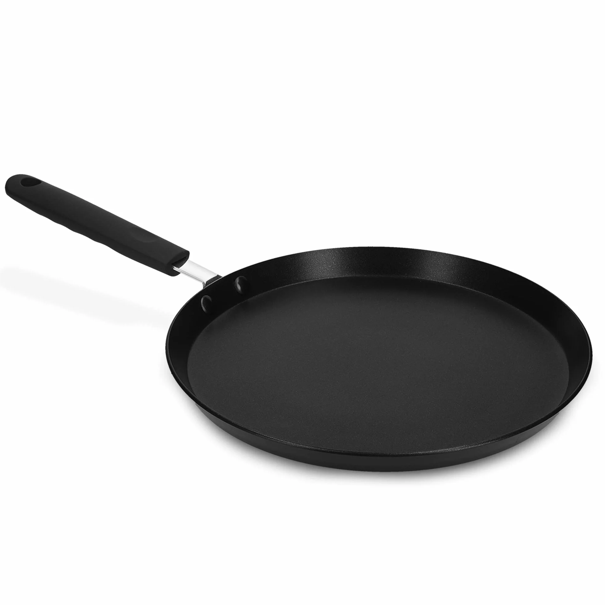 Navaris nieprzywierająca patelnia do naleśników 26 cm - aluminiowa patelnia do naleśników okrągła patelnia z uchwytem - duża patelnia do naleśników do naleśników, jajecznicy, Dosa