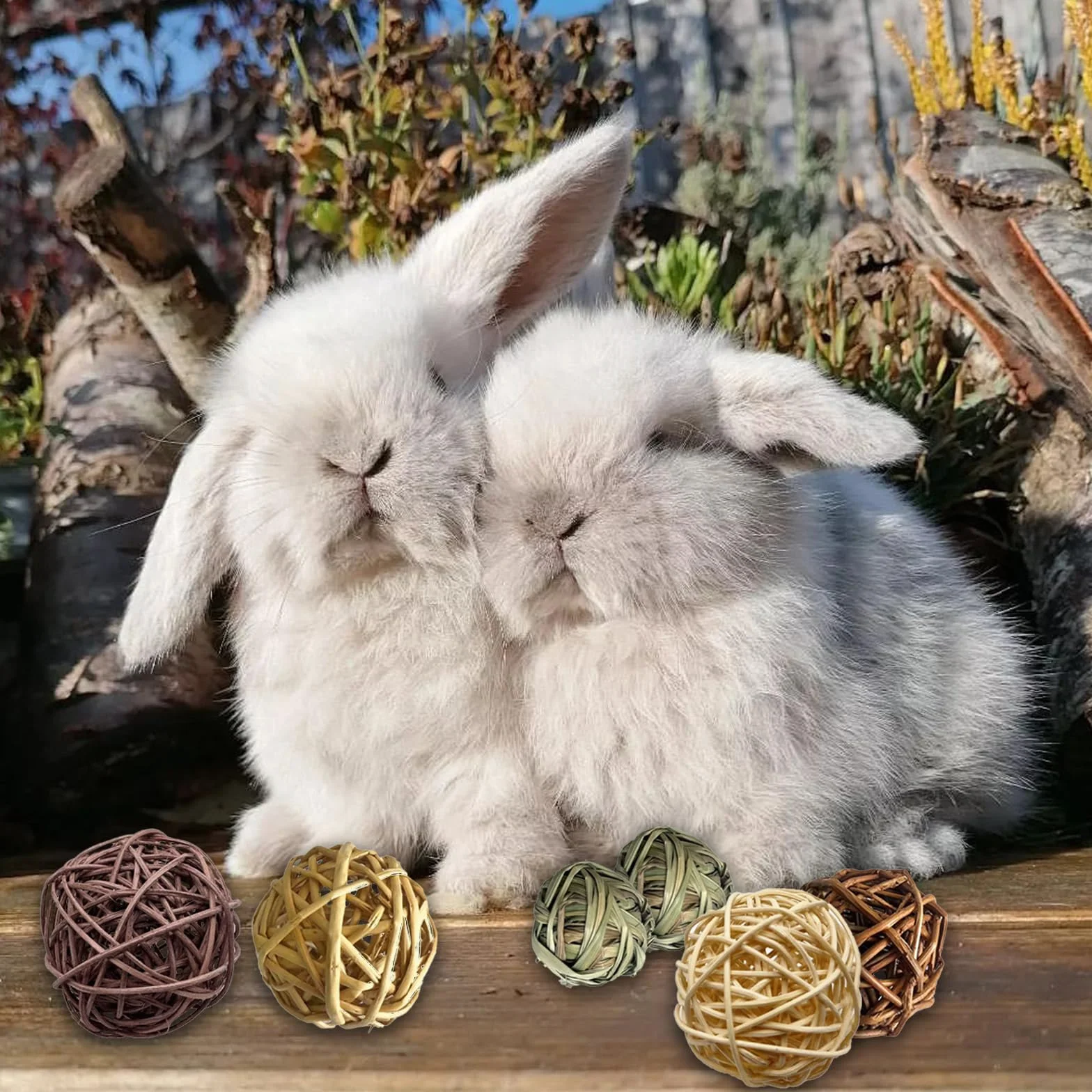 Naturalna kula wierzbowa dla królików 8 sztuk 4,5-7 cm zabawka dla gryzoni