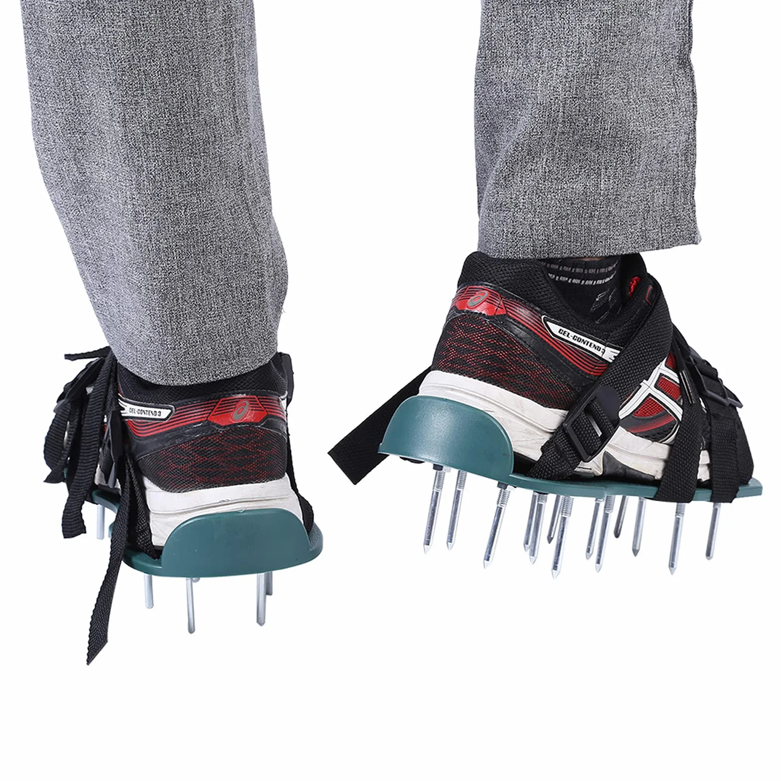 Yosoo Health Gear sandały, napowietrzacz trawnik buty 1 para sandałów napowietrzacz trawnik buty odporne na kolce trawnik z klamrą narzędzie