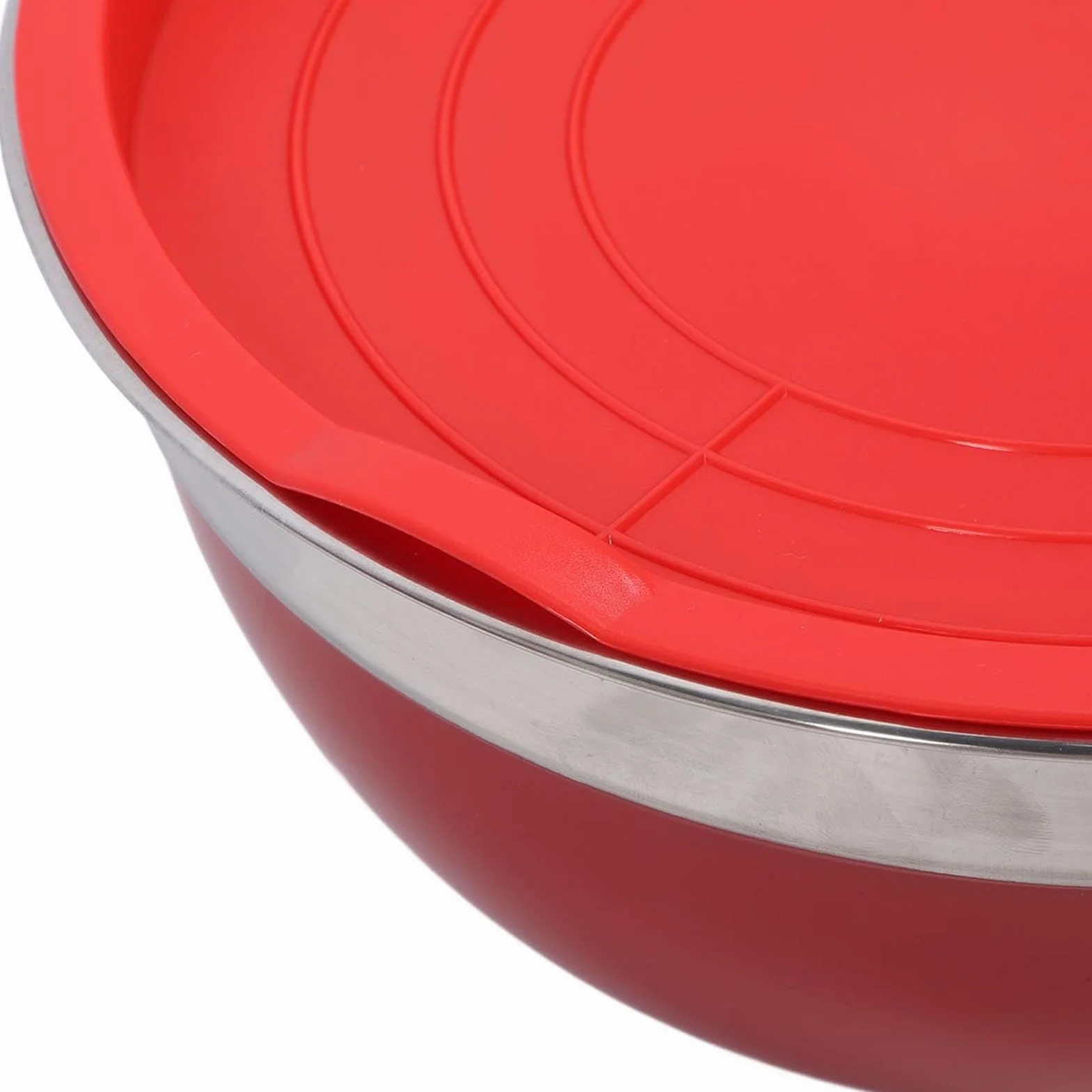 7PCS Miski z pokrywkami ze stali nierdzewnej plastikowe plastikowe miski gniazdowe Sałatkowe pojemnik na pokarm do pieczenia przygotowywanie porcji