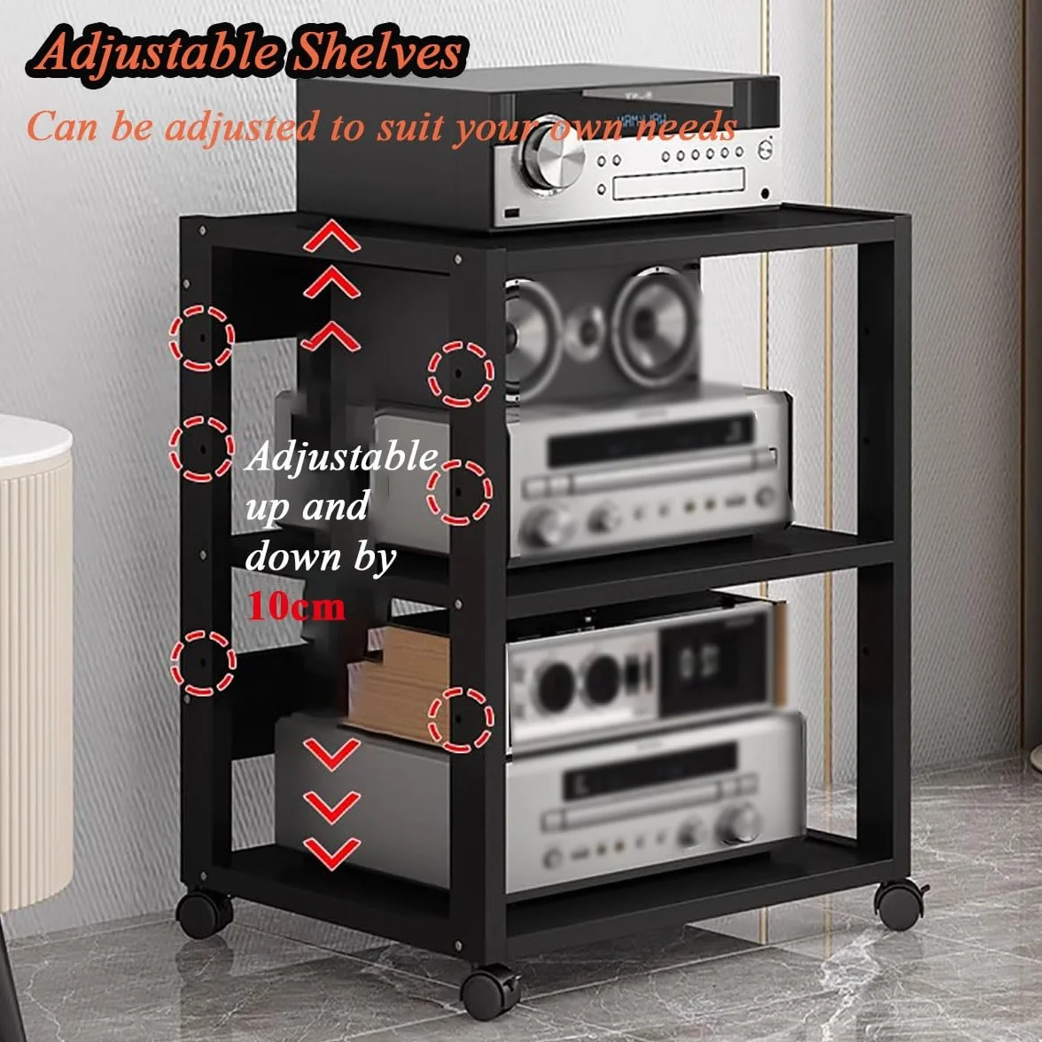 5/6/7-poziomowa szafka stereo audio do salonu, biura kina domowego ruchomy stojak wideo wieża stojak na gramofon DVD wzmacniacz głośnikowy konsole do gier uchwyt na gramofon, jednostka do pr
