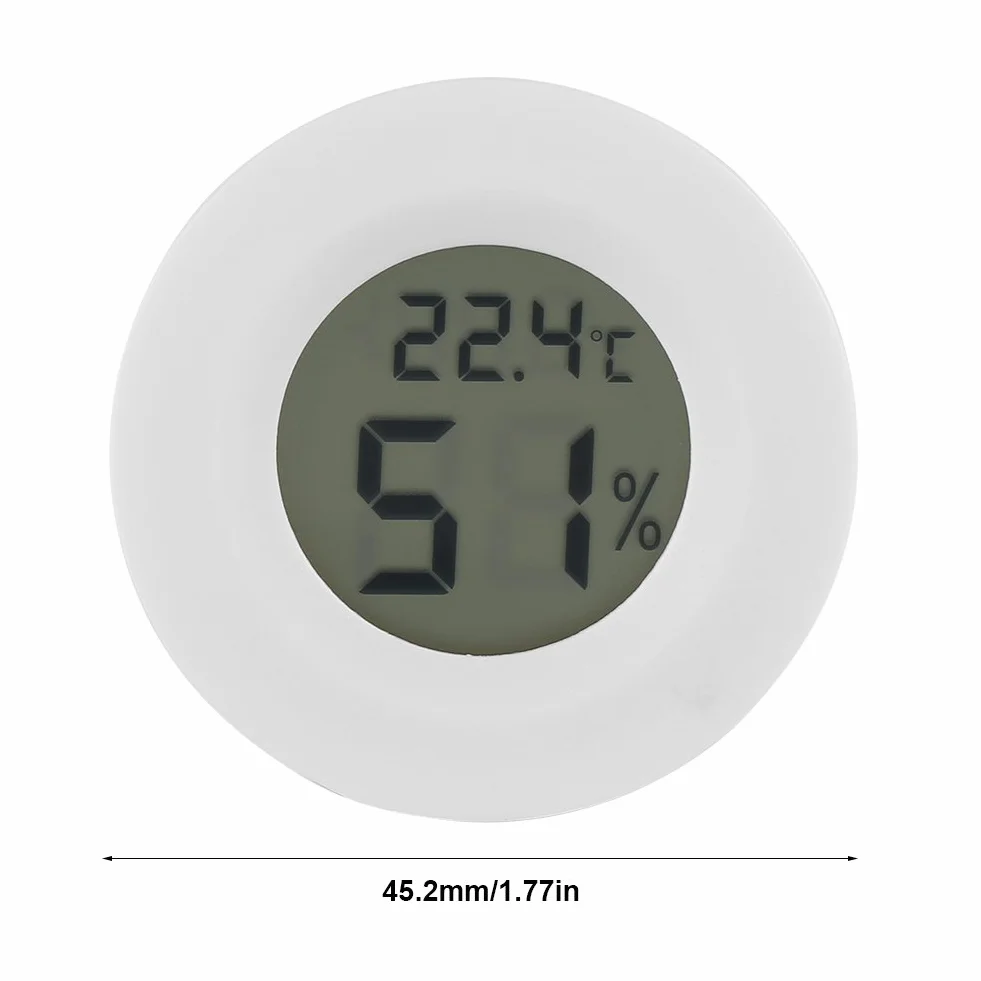 Termometr cyfrowy Higrometr Miernik temperatury wewnętrznej Detektor Okrągły termometr elektroniczny z wyświetlaczem LCD do kuchni samochodowej Kryty ogród Piwnica Lodówka Szafka