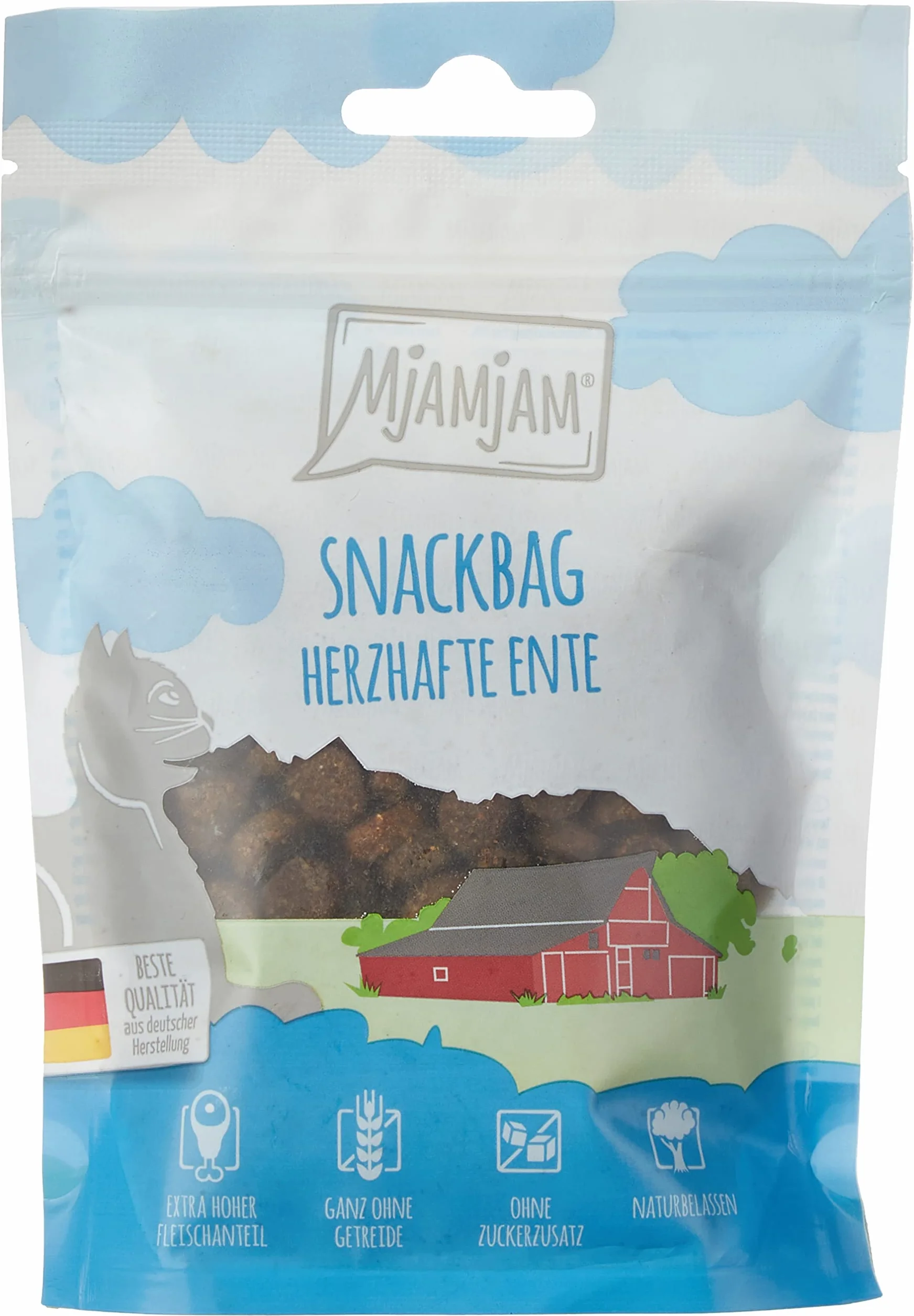 MjAMjAM Premium przekąska dla kota Snackbag obfita kaczka 125g naturalny