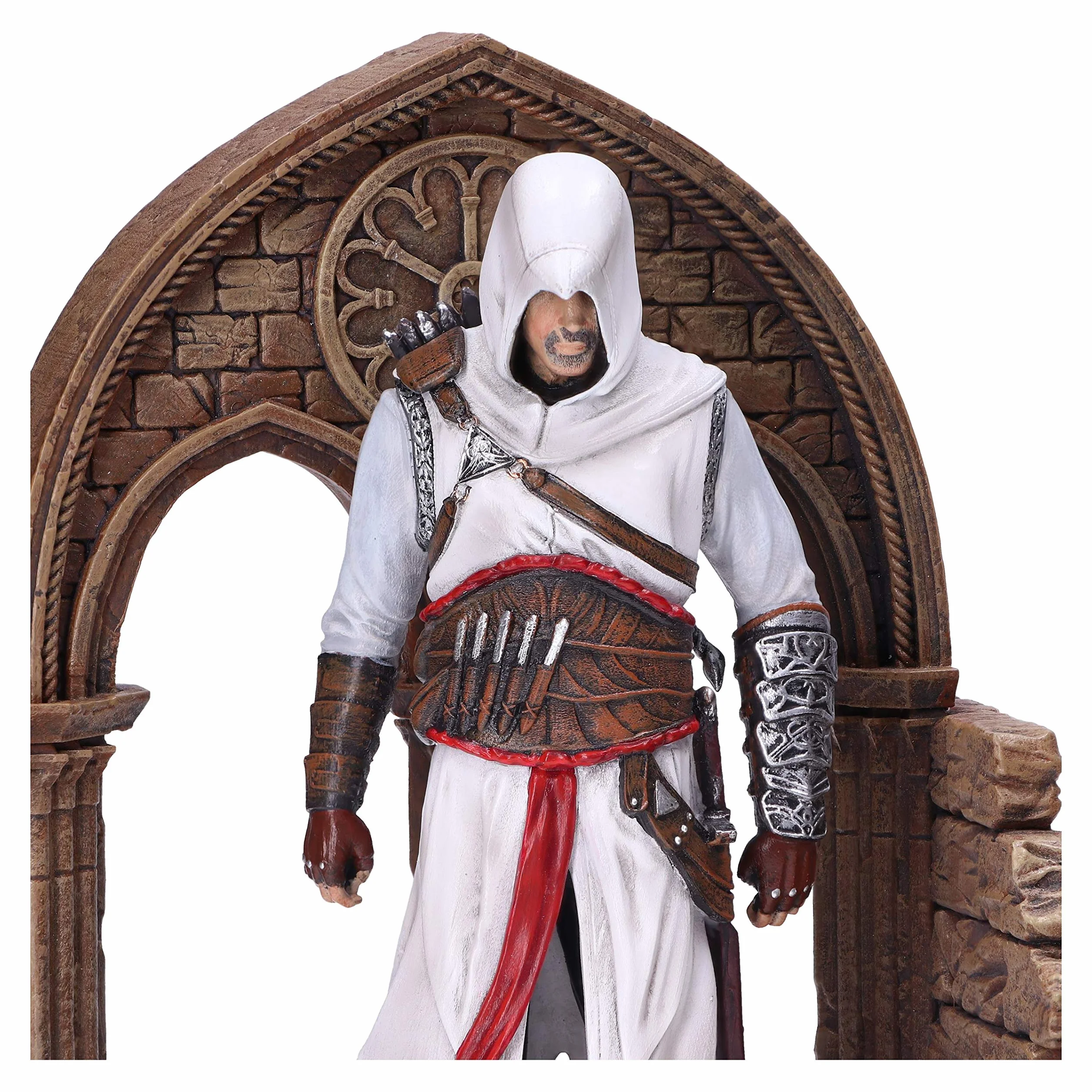 Nemesis Now Oficjalnie licencjonowane podpórki do książek do gier Assassin's Creed Altair i Ezio Library, żywica, brązowe, 24 cm