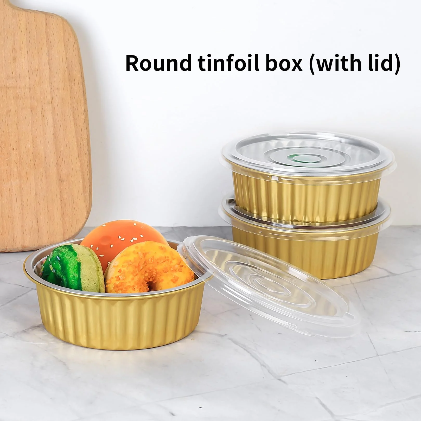10 szt. aluminiowych misek do grilla, 520 ml, aluminiowe miski do grilla gazowego, akcesoria do grilla, blachy do pieczenia z folii aluminiowej, miski aluminiowe z pokrywką, do piekarnika