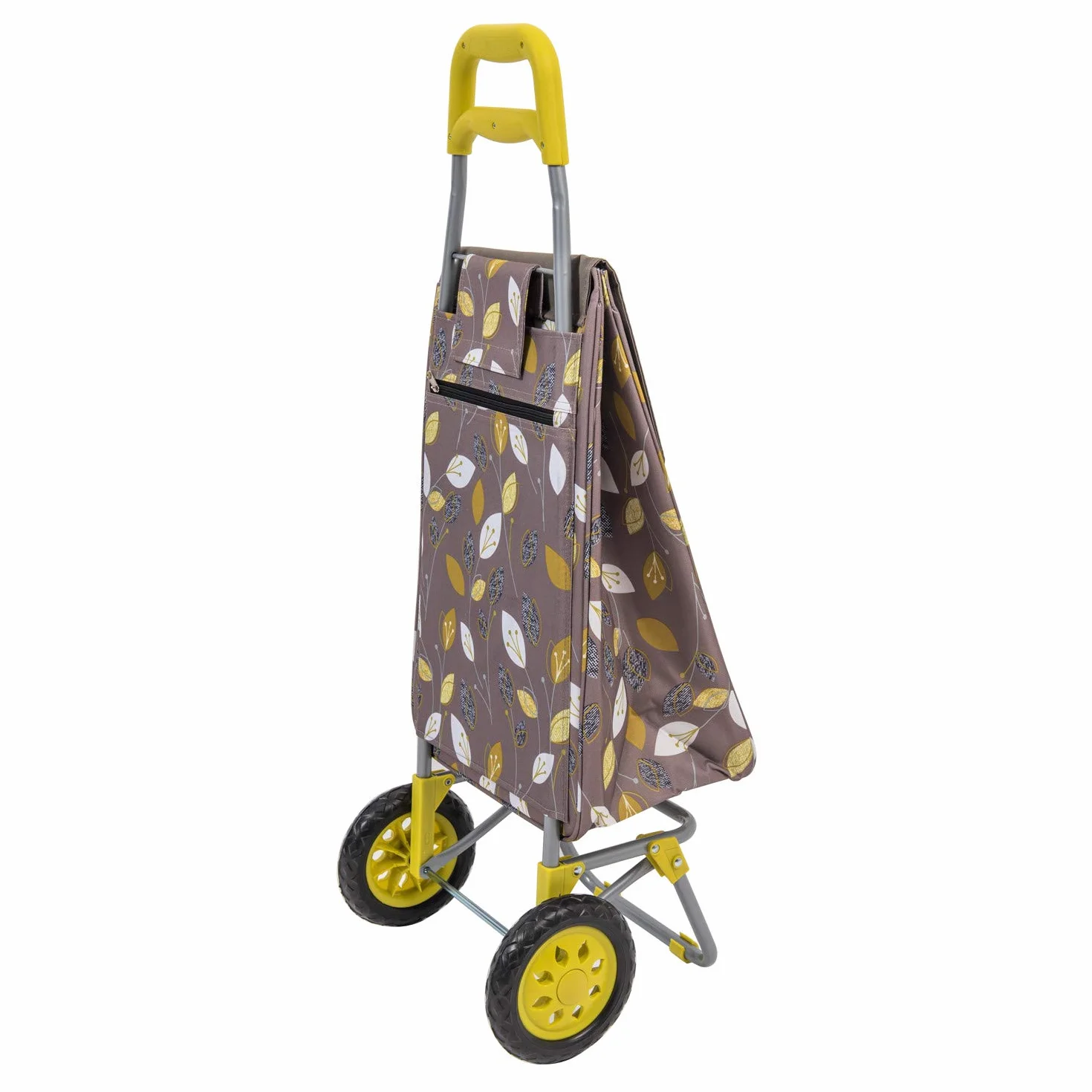 Sabichi Lemongrass wózek na zakupy na 2 kółkach, 40 l, lekki, łatwy w użyciu, z wkładką termoizolacyjną, ergonomiczny uchwyt, stalowa rama