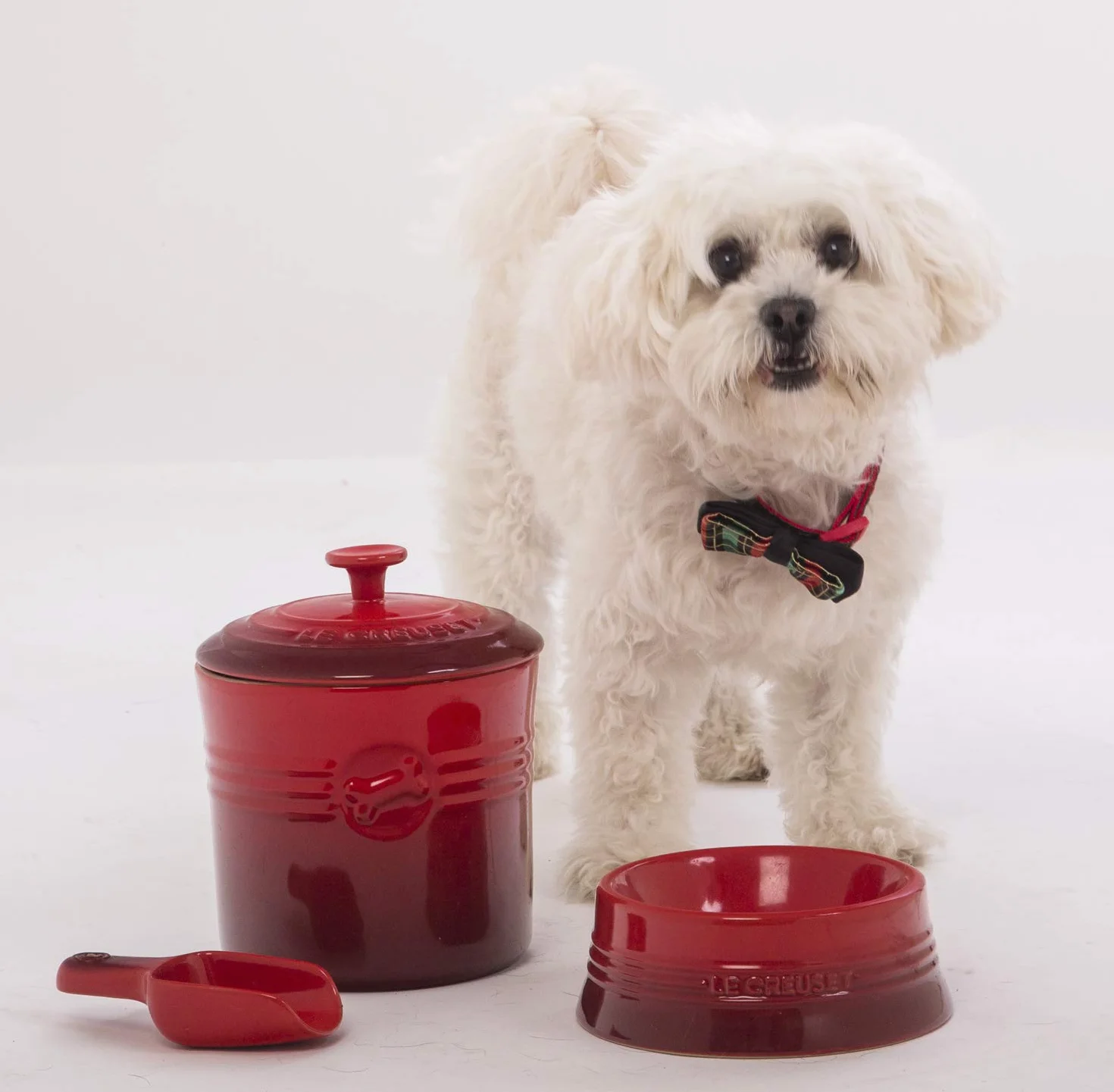 Le Creuset Miska dla zwierząt z kamionki, duża, Cerise