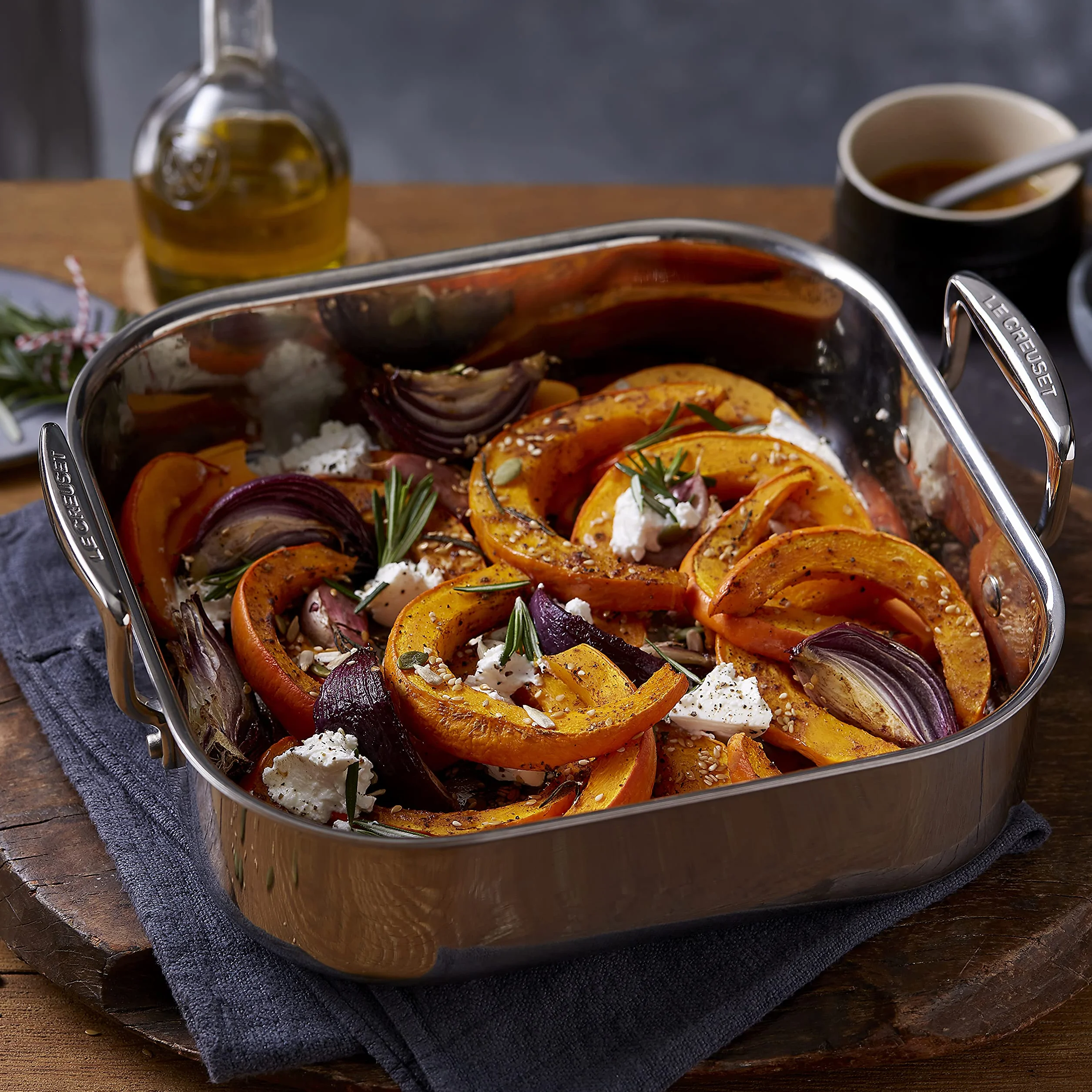 Le Creuset Kwadratowa brytfanna ze stali nierdzewnej 3-ply, 26 x 26 cm, 961060260000