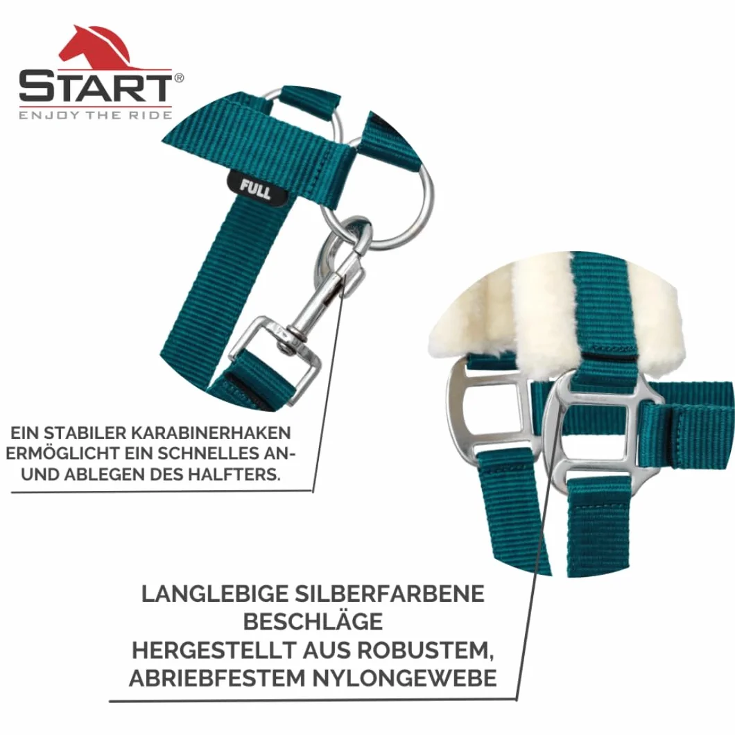 Kantar dla konia START MinkPadded (Bordowy, Full)