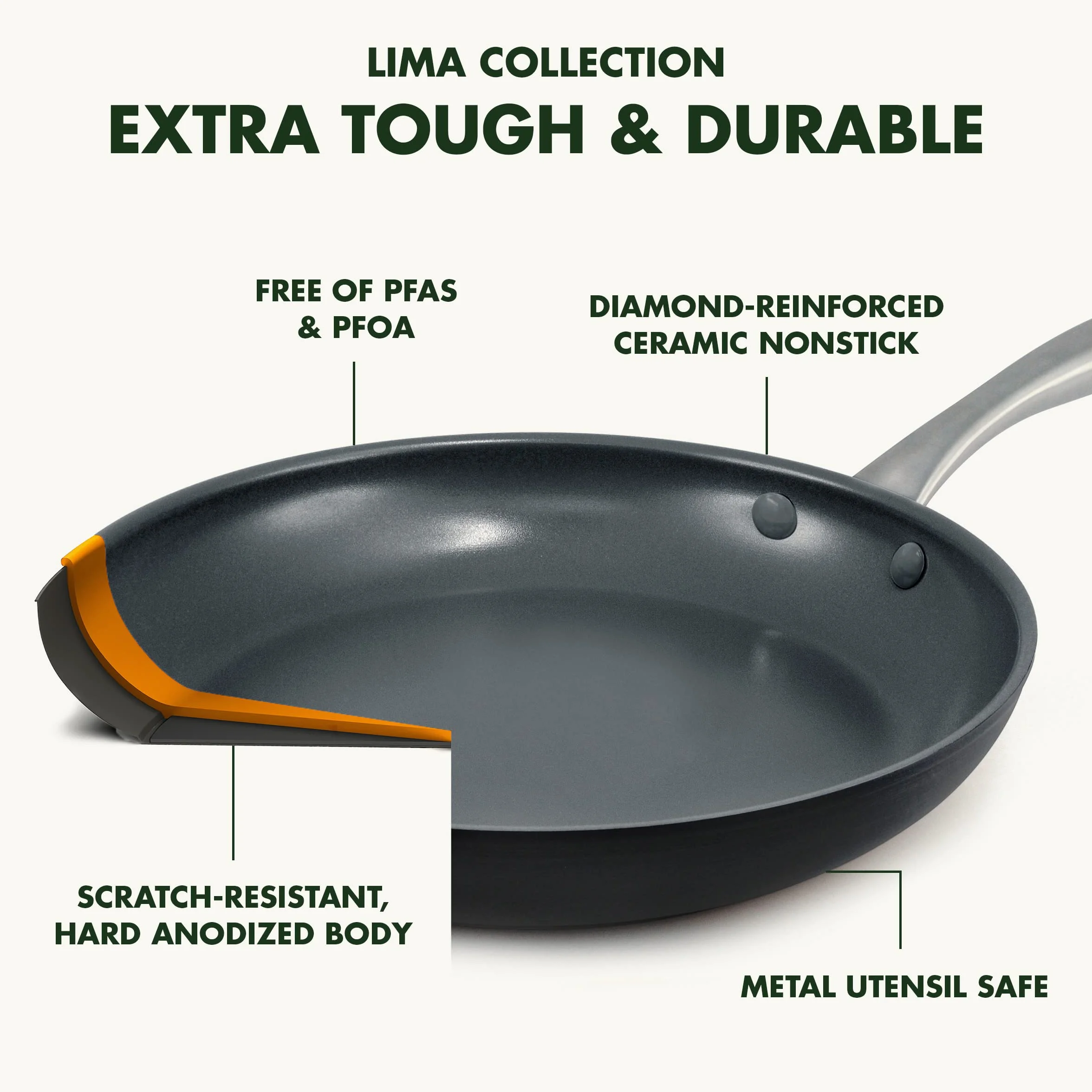 GreenPan, Prime Midight ceramiczna patelnia szefa kuchni z pokrywką, 30 cm, czarnym