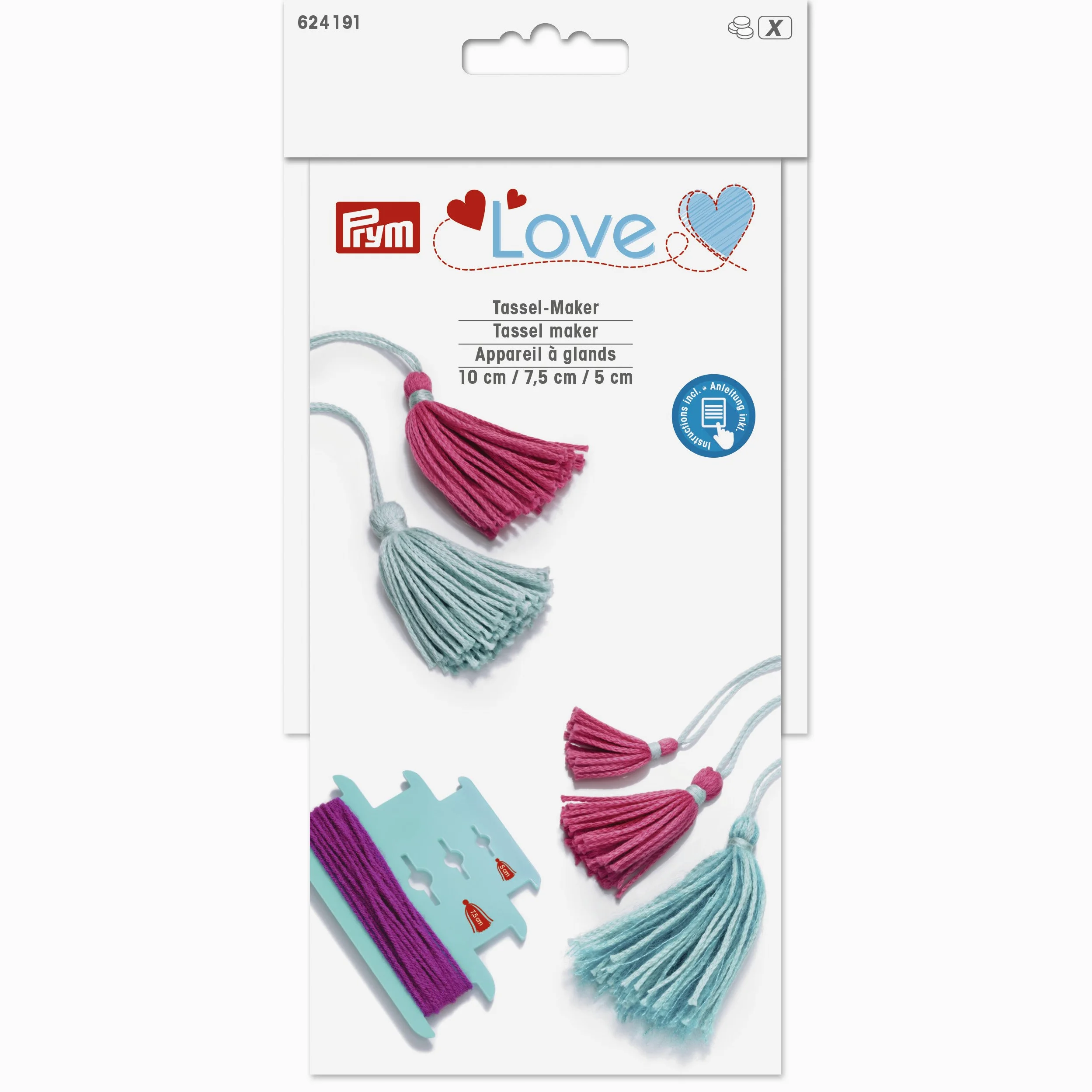 Prym - Prym Love Plastikowy Turkus (12.1 x 8.2cm) Tassel Maker - 1 Sztuka