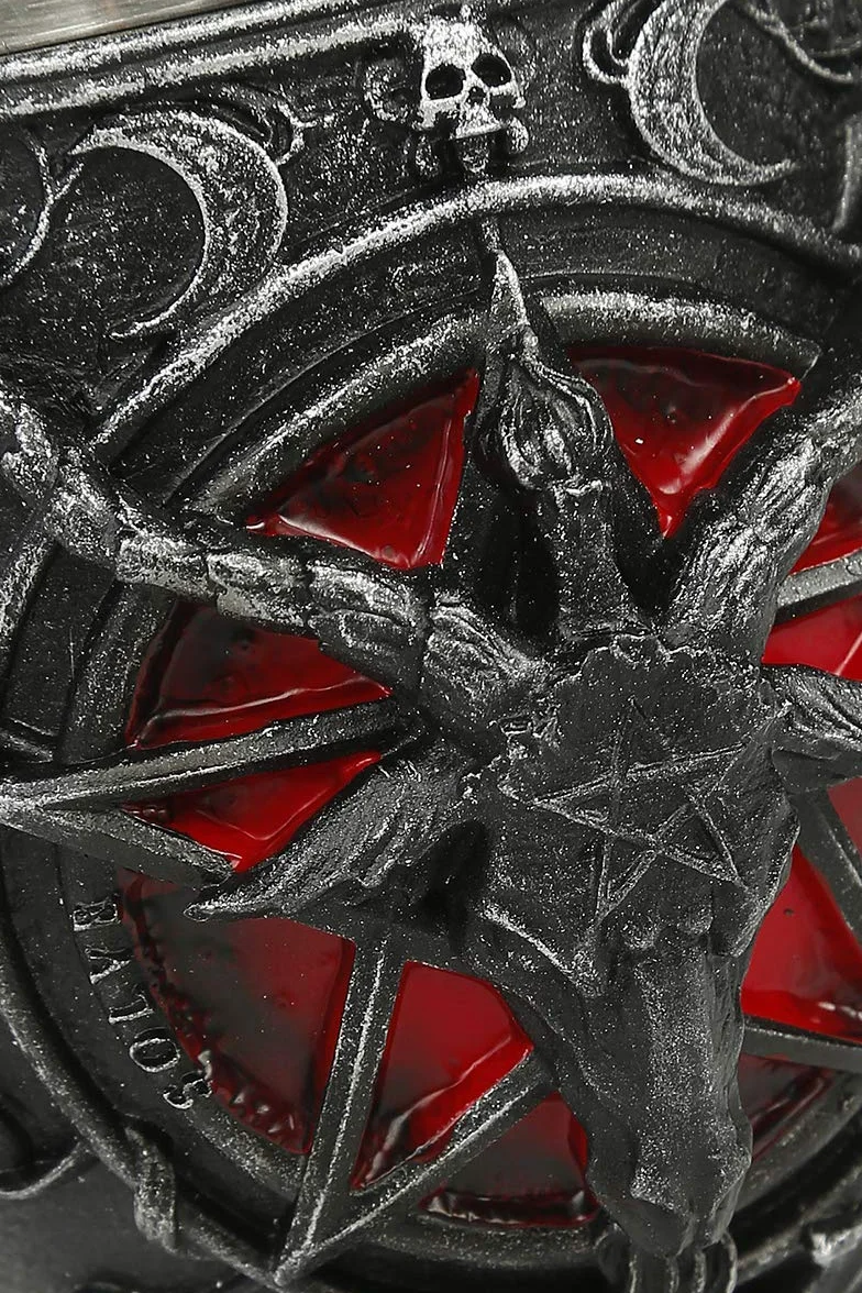 Nemesis Now Baphomet Kieliszek 16 cm, żywica ze stali nierdzewnej, czarny