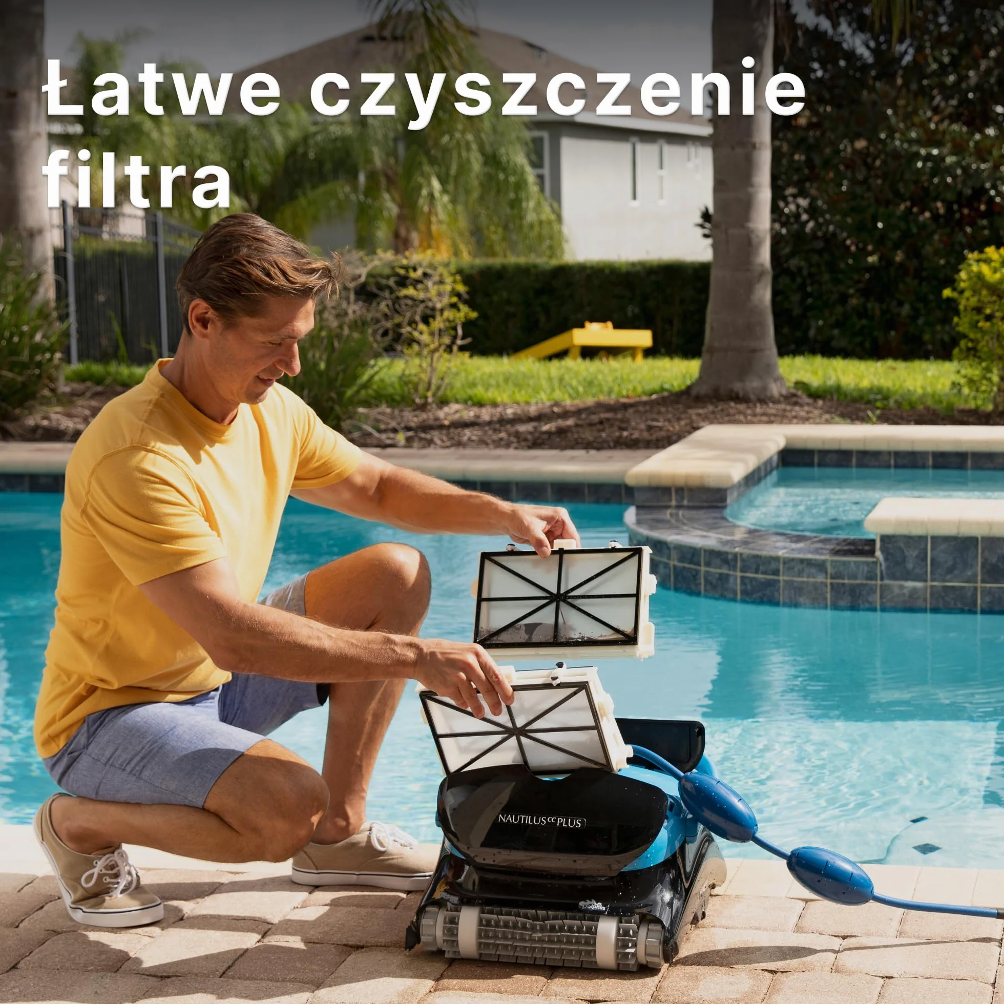 Dolphin Nautilus CC Plus Automatyczny robot czyszczący do basenów z kablem - czyszczenie podłóg i ścian - ultradrobna filtracja, baseny naziemne do 12 m, pielęgnacja wody